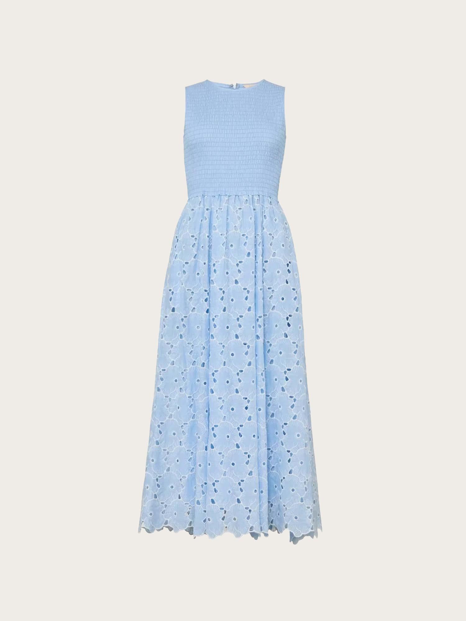 Broderie Anglaise Smocking Dress -