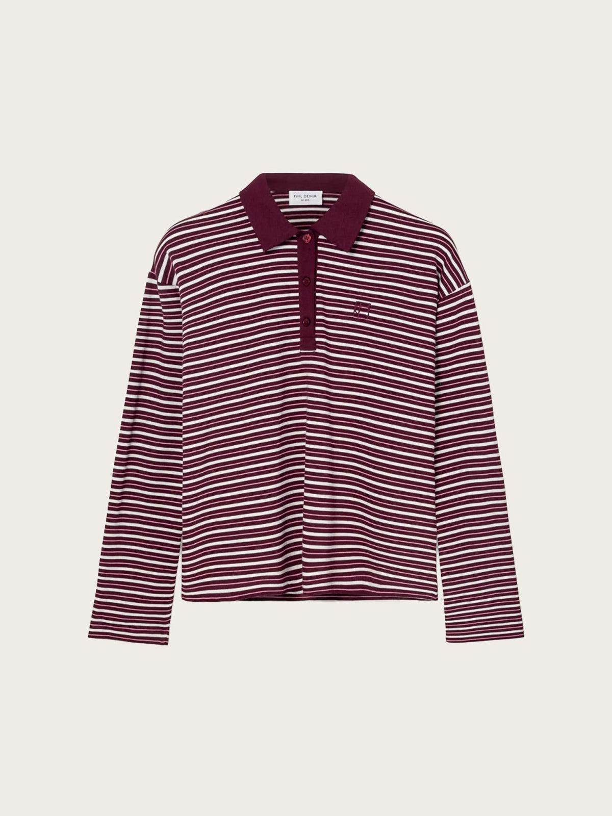 Elmer Polo Shirt - Deep Plum Stripe