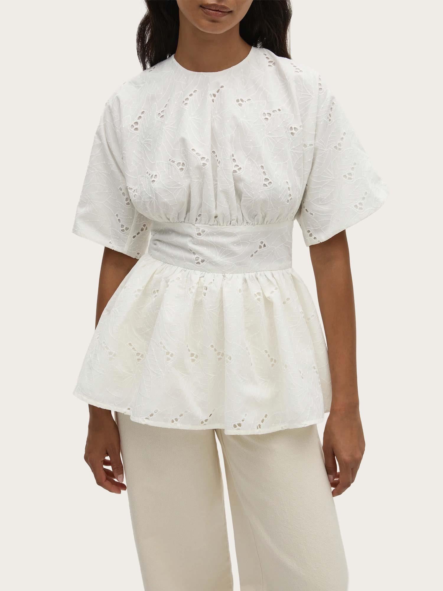 Vilde Top - Birgitta Broderie Anglaise White