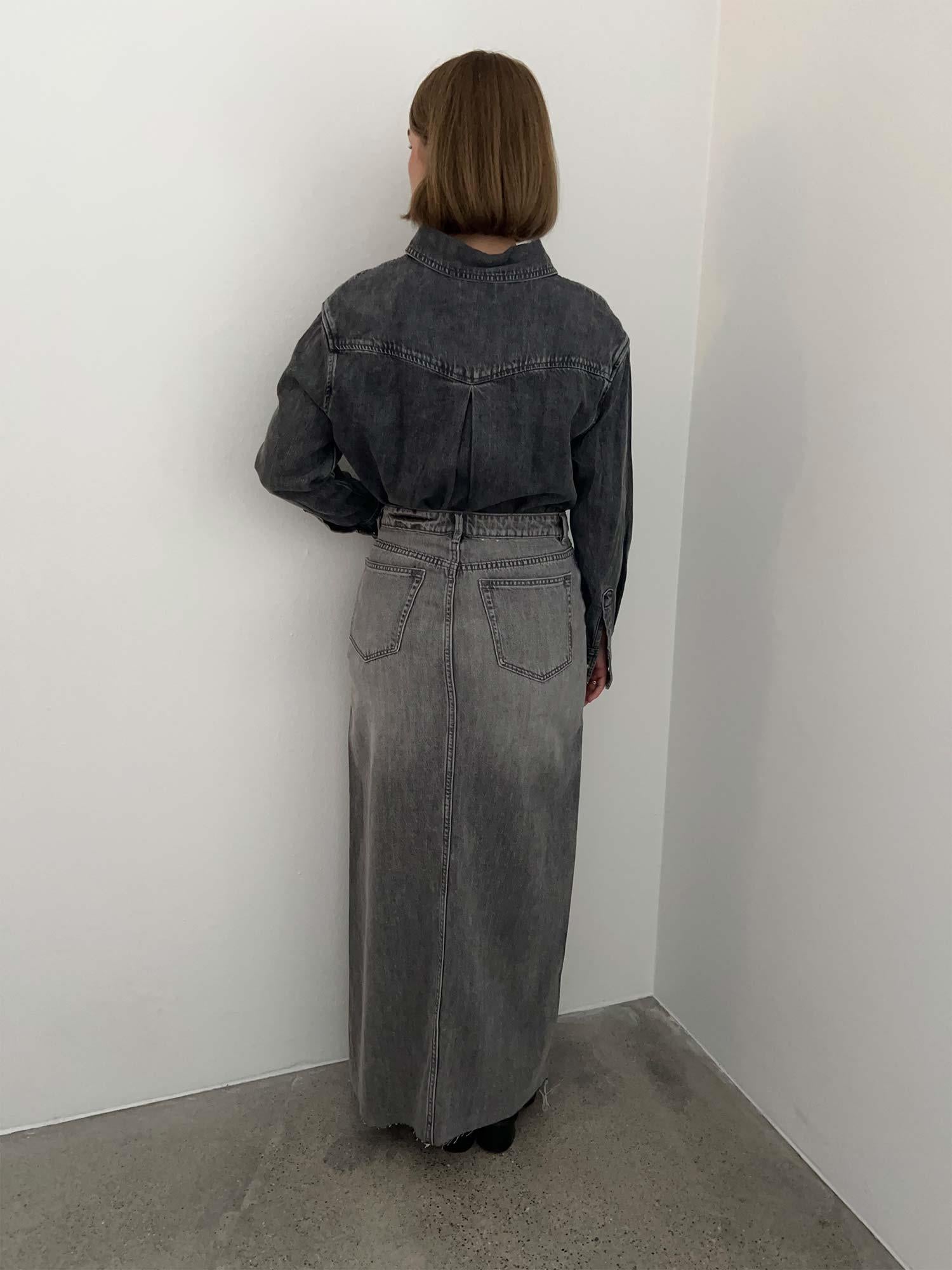 Bowery Denim Shirt - Stone Grey