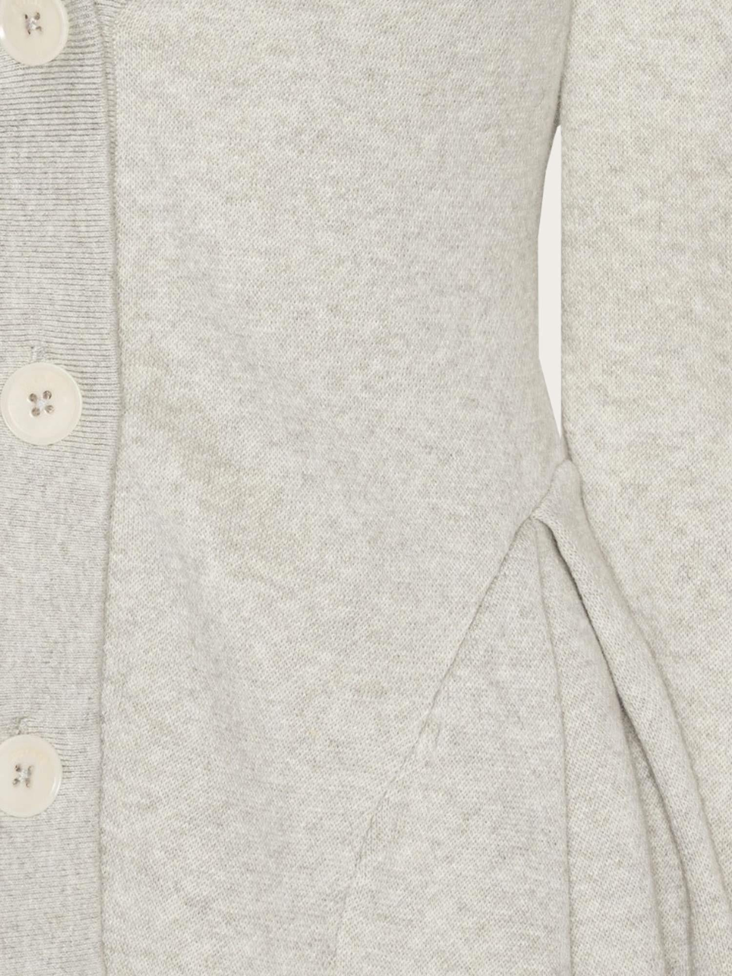 Peplum Knit Cardigan - Pumice Stone