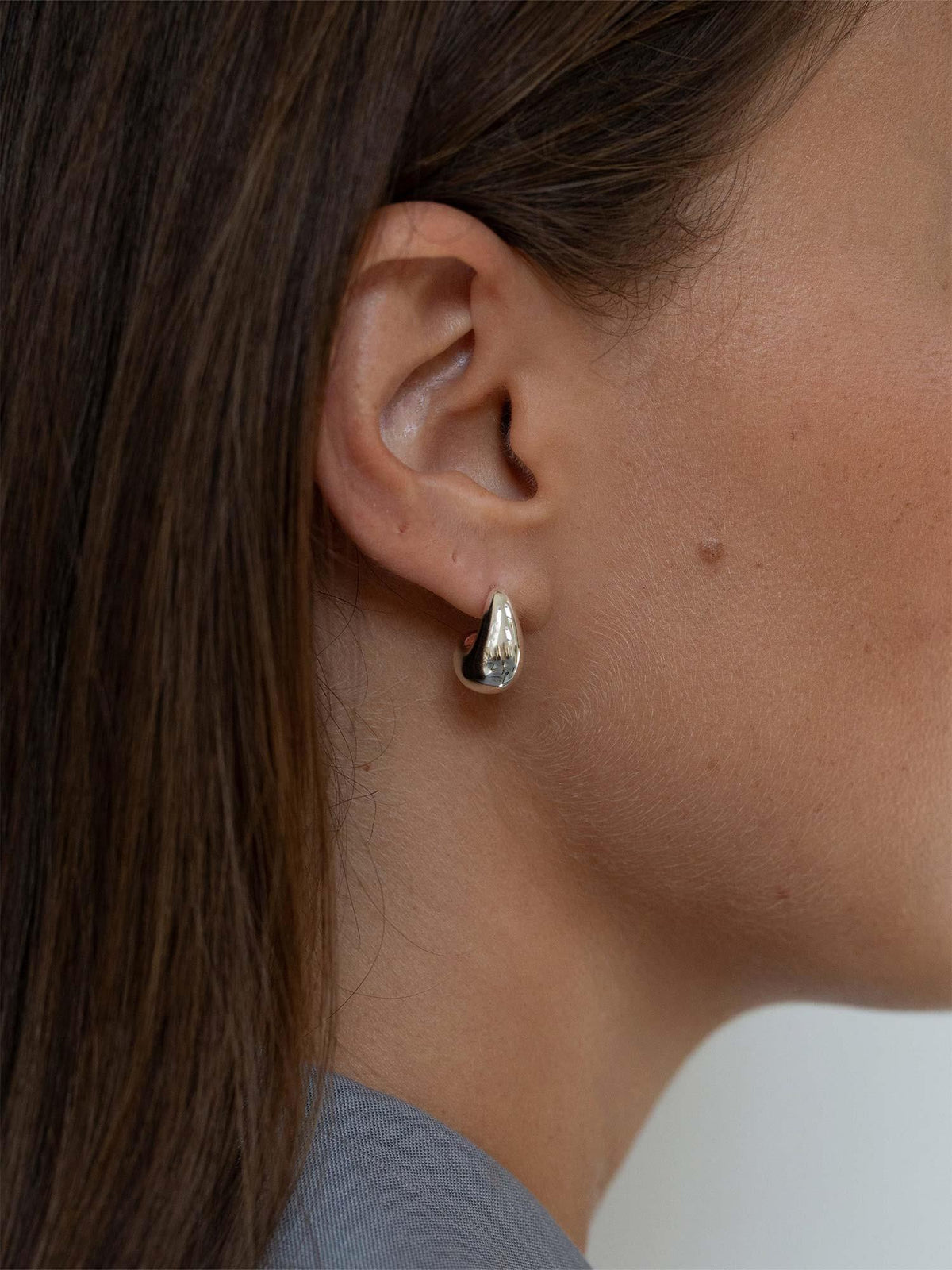 Mini Drop Earrings - Silver