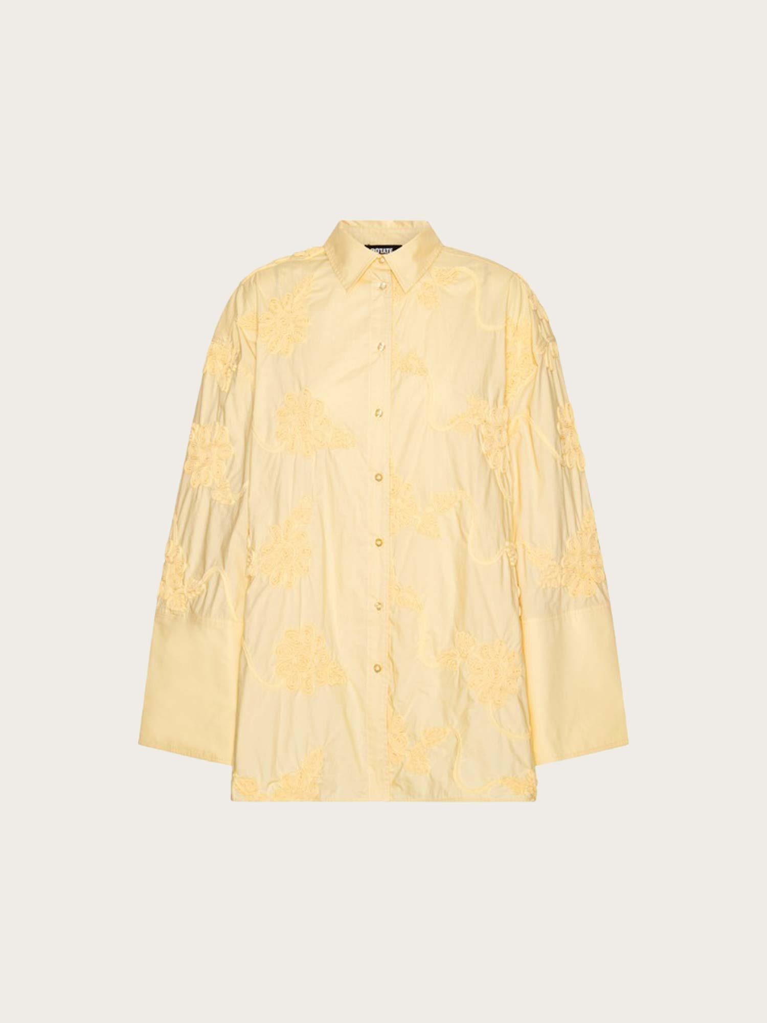 Flower Oversized Shirt - Italian Straw