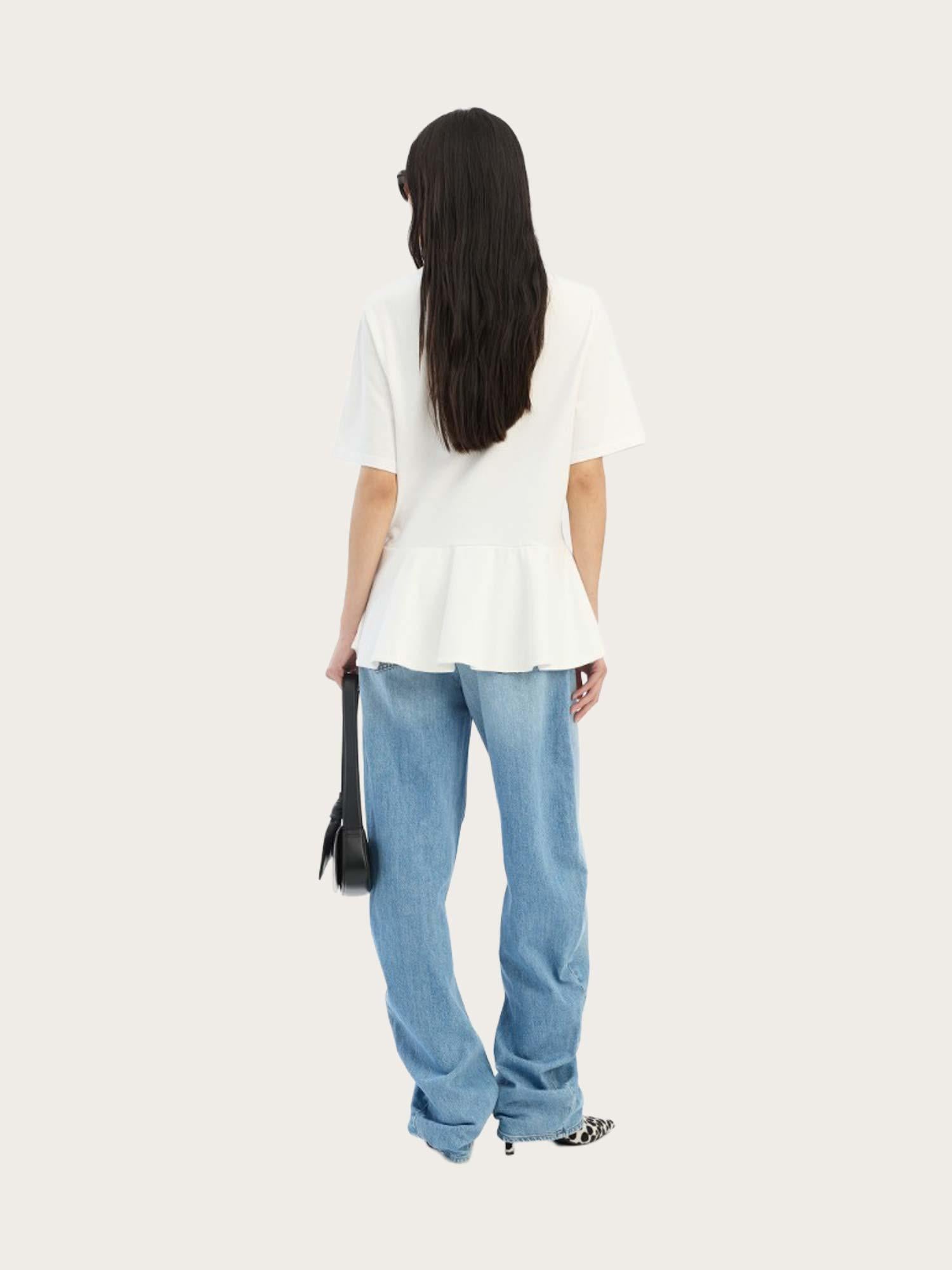 Peplum T-Shirt - Bright White