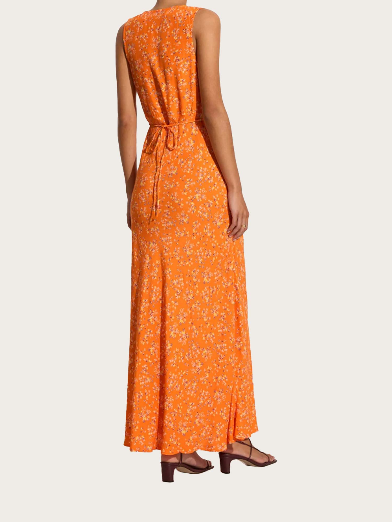 Acacia Midi Dress - Audrey Floral Orange