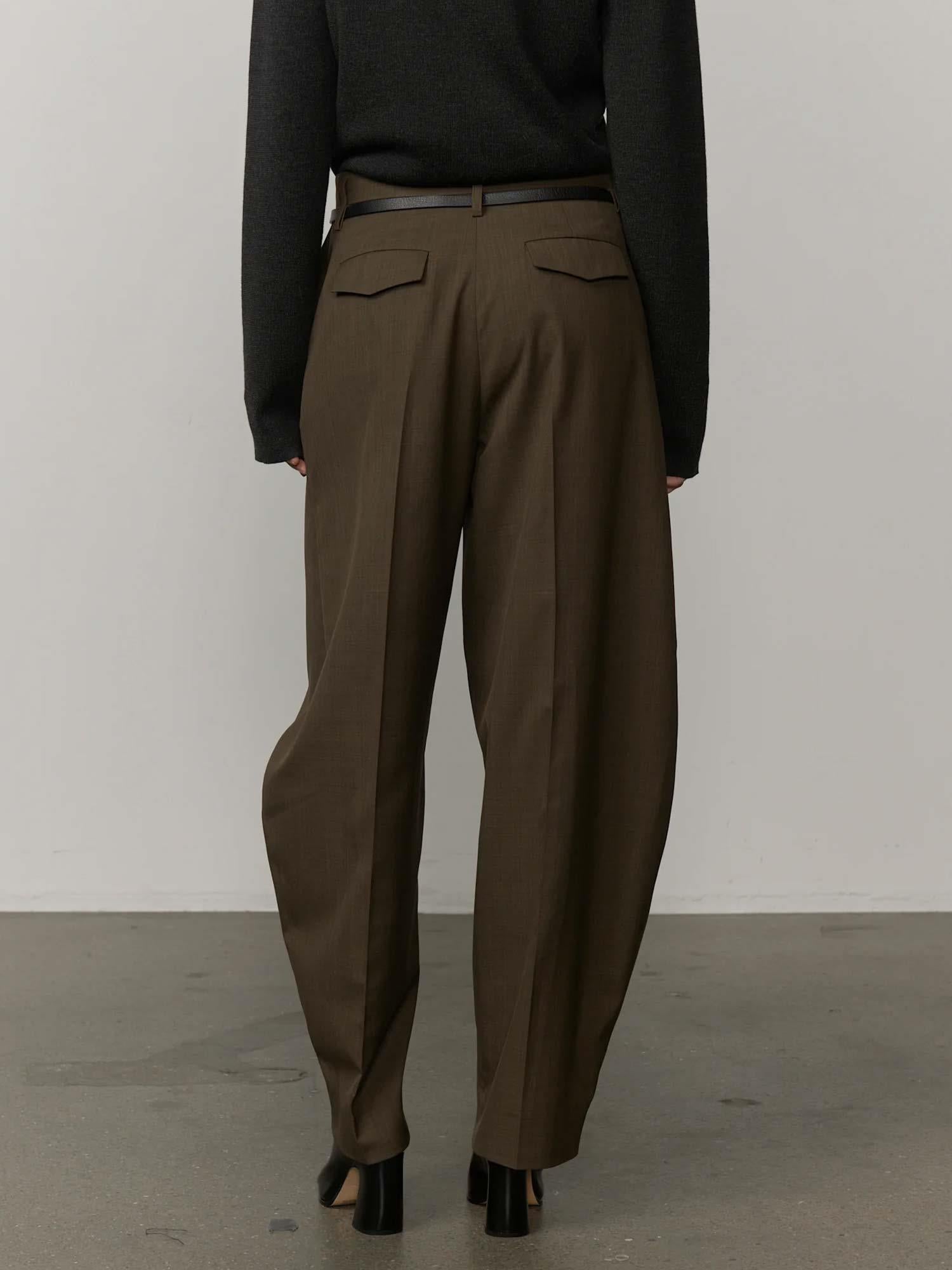 Dante Mid Waist Pants - Khaki