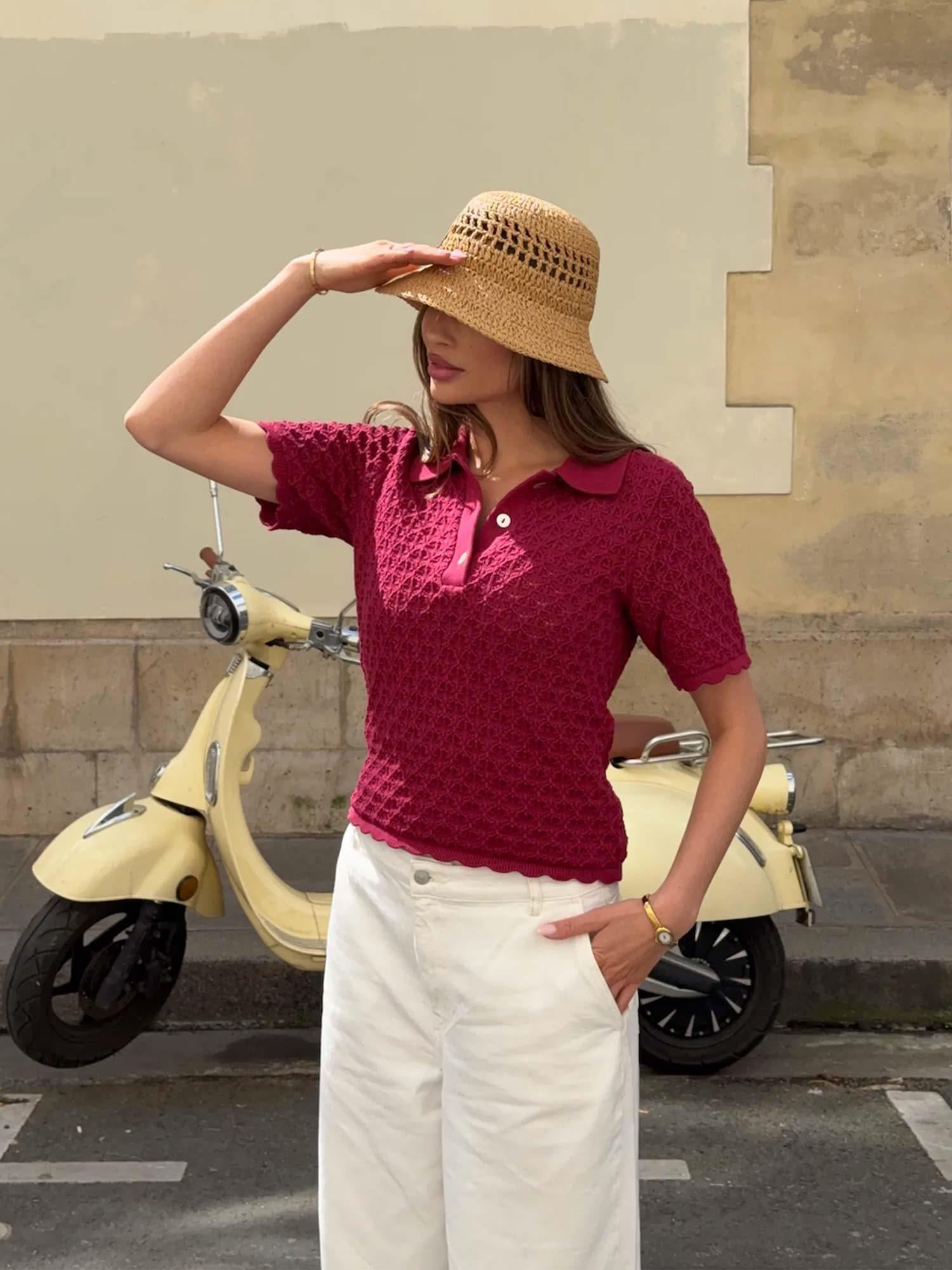 Gwen Knit Tee - Berry