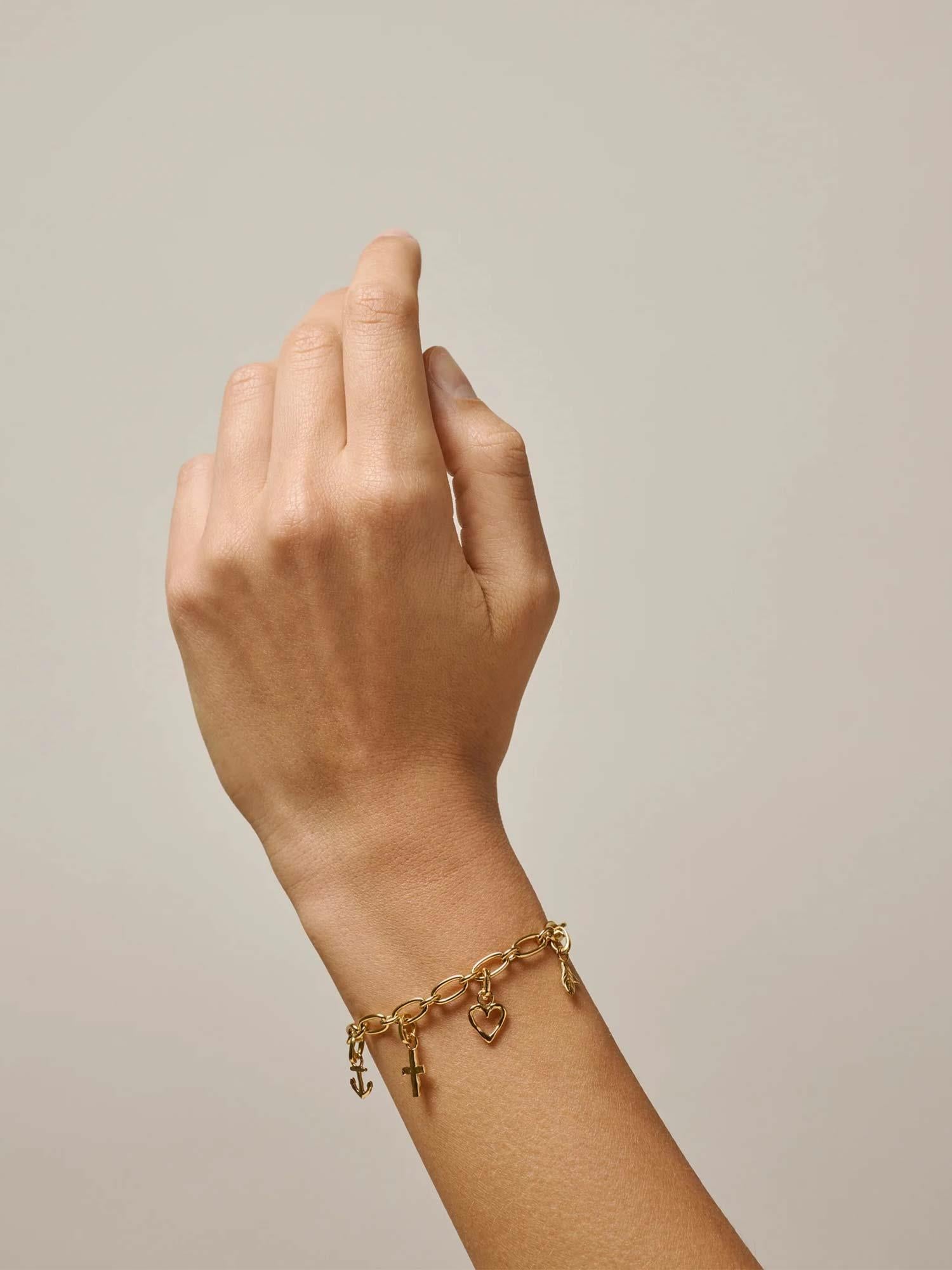 Charm Organic Double Leaf - Gold