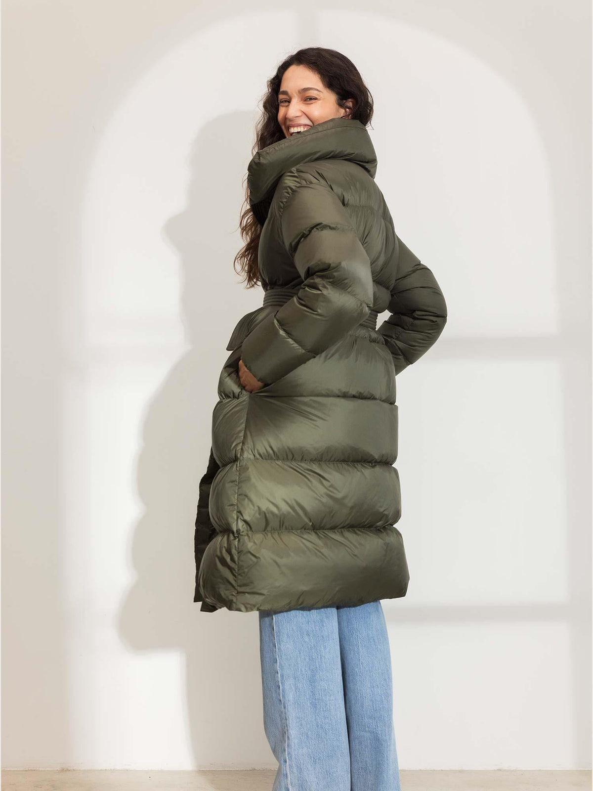 Whisper Down Coat - Dark Olive