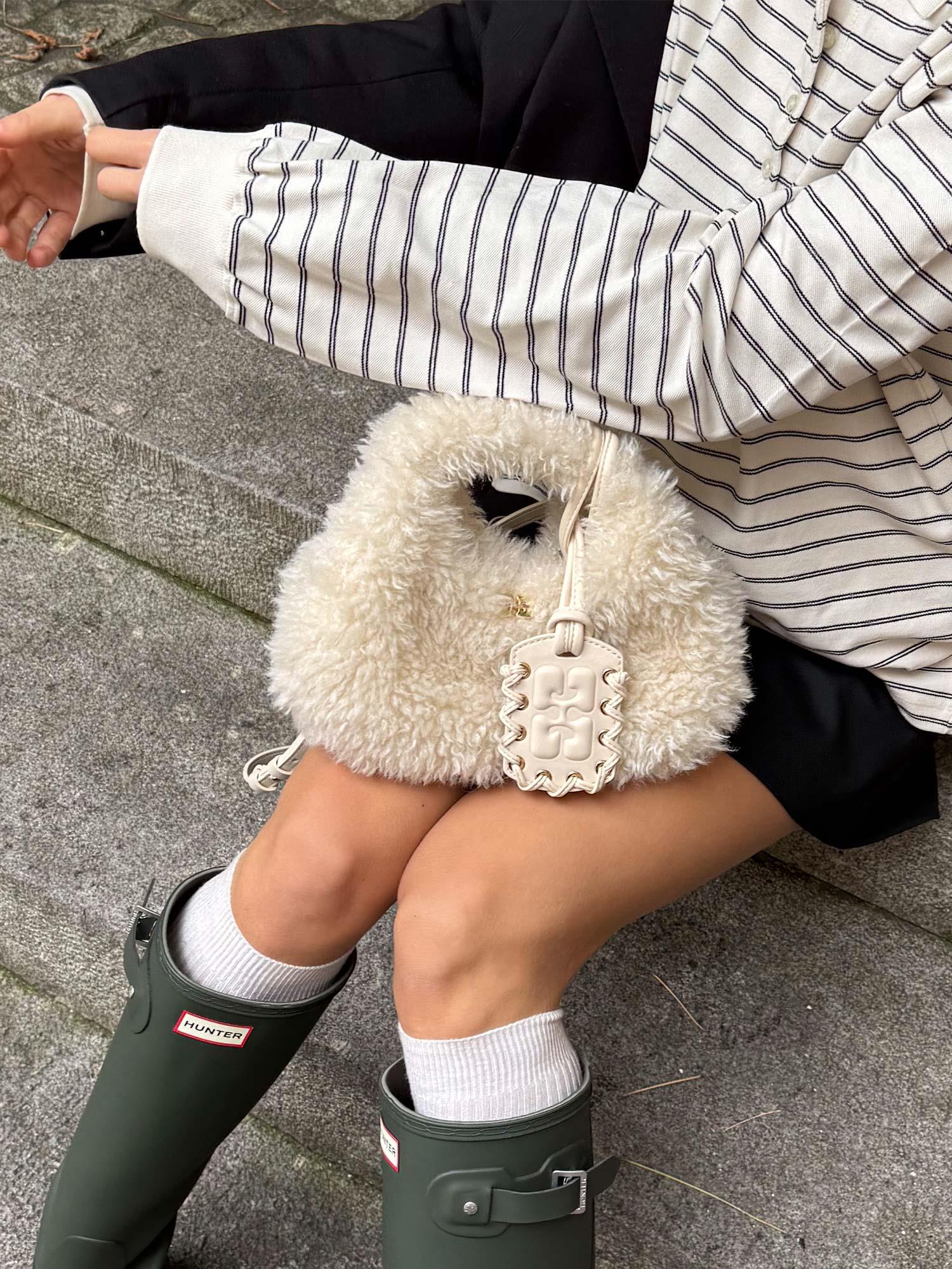 Hobo Mini Alternative Fur - Egret