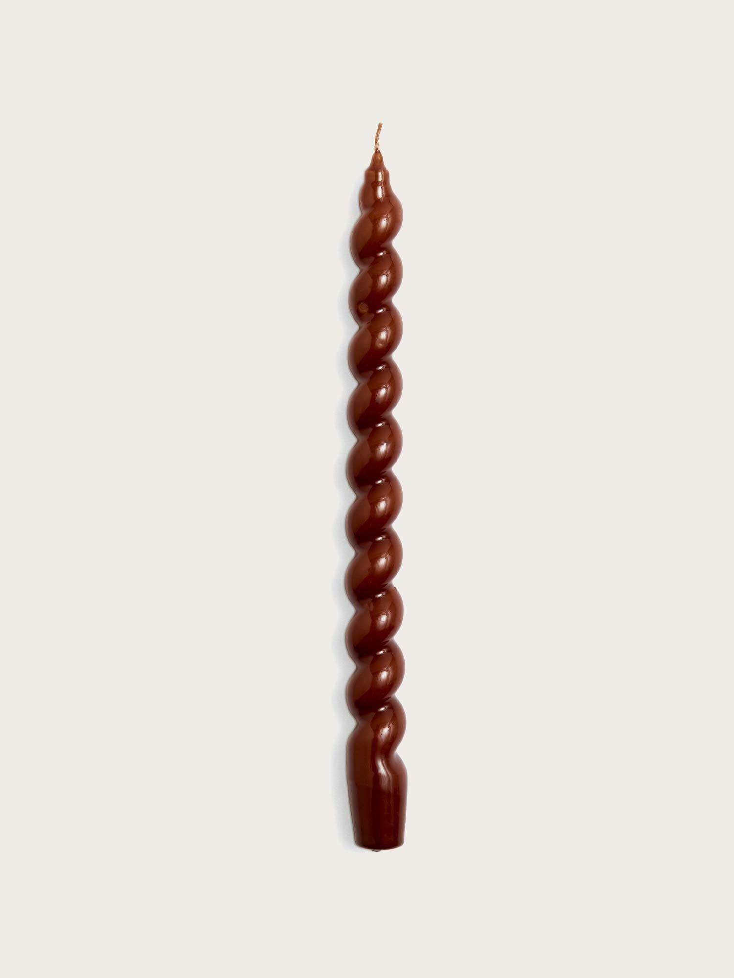 Candle Long Spiral - Brown