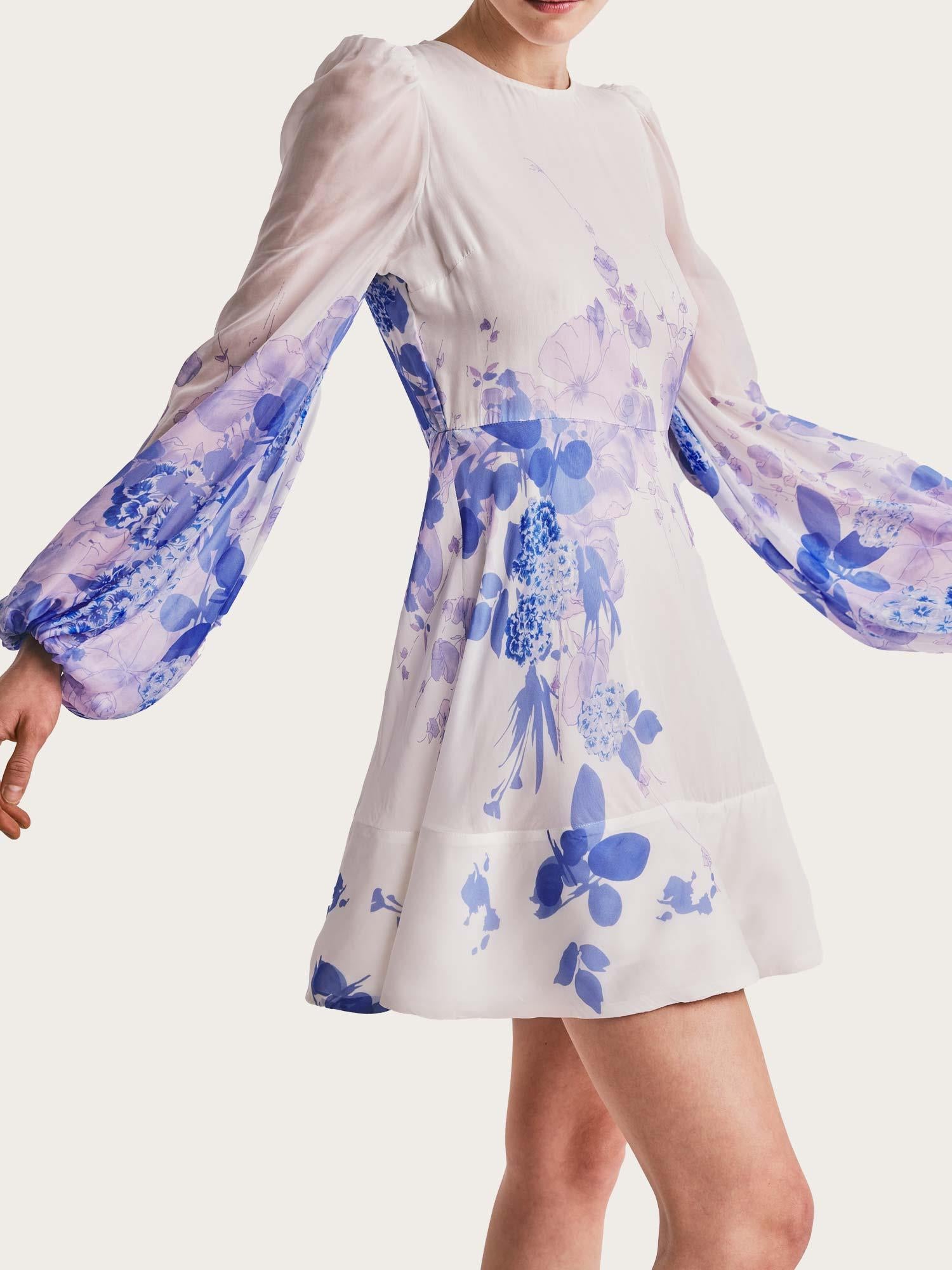 Organza Mini Dress - Skylight