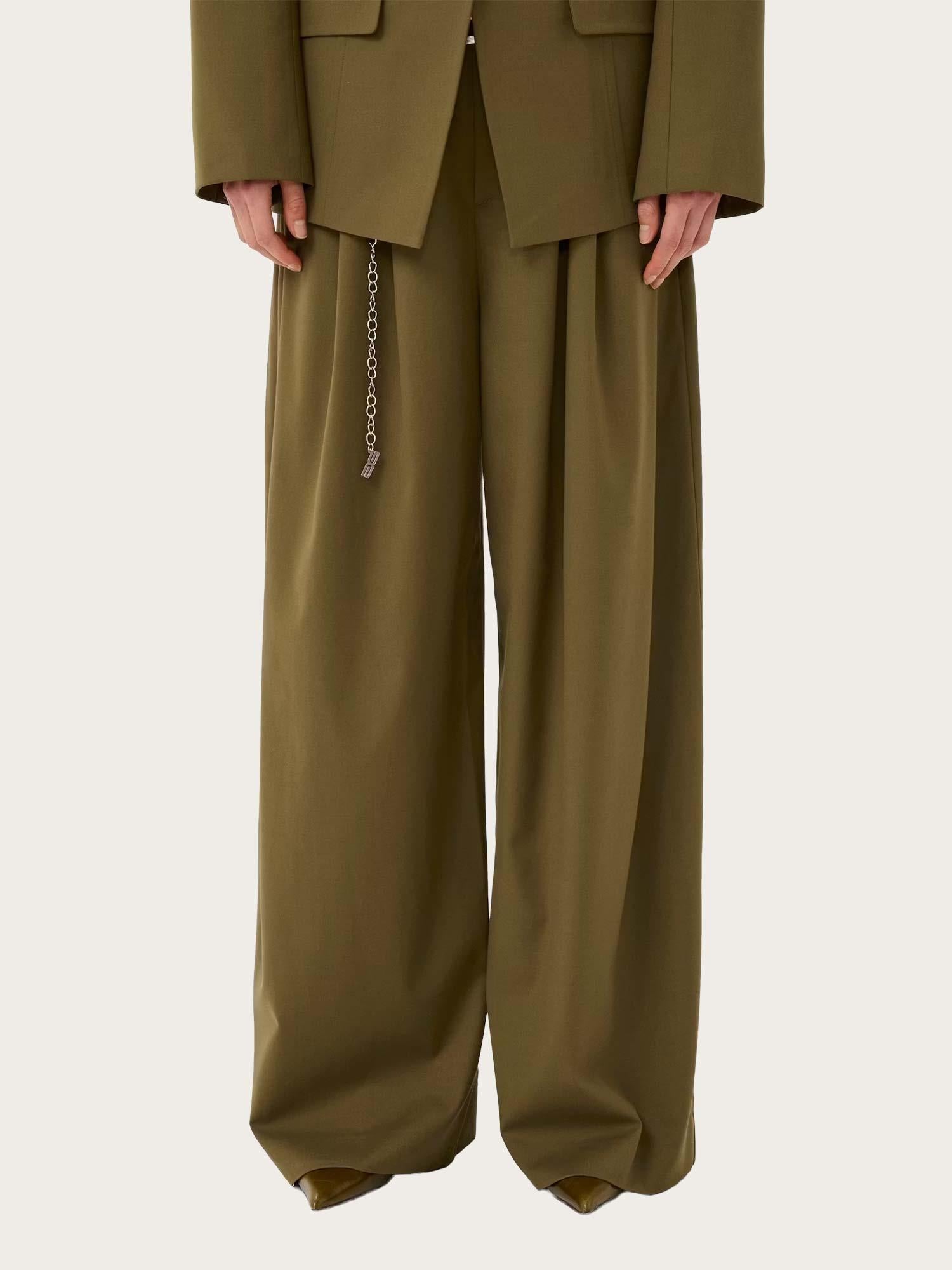 Olivia HW Pants - Military Olive
