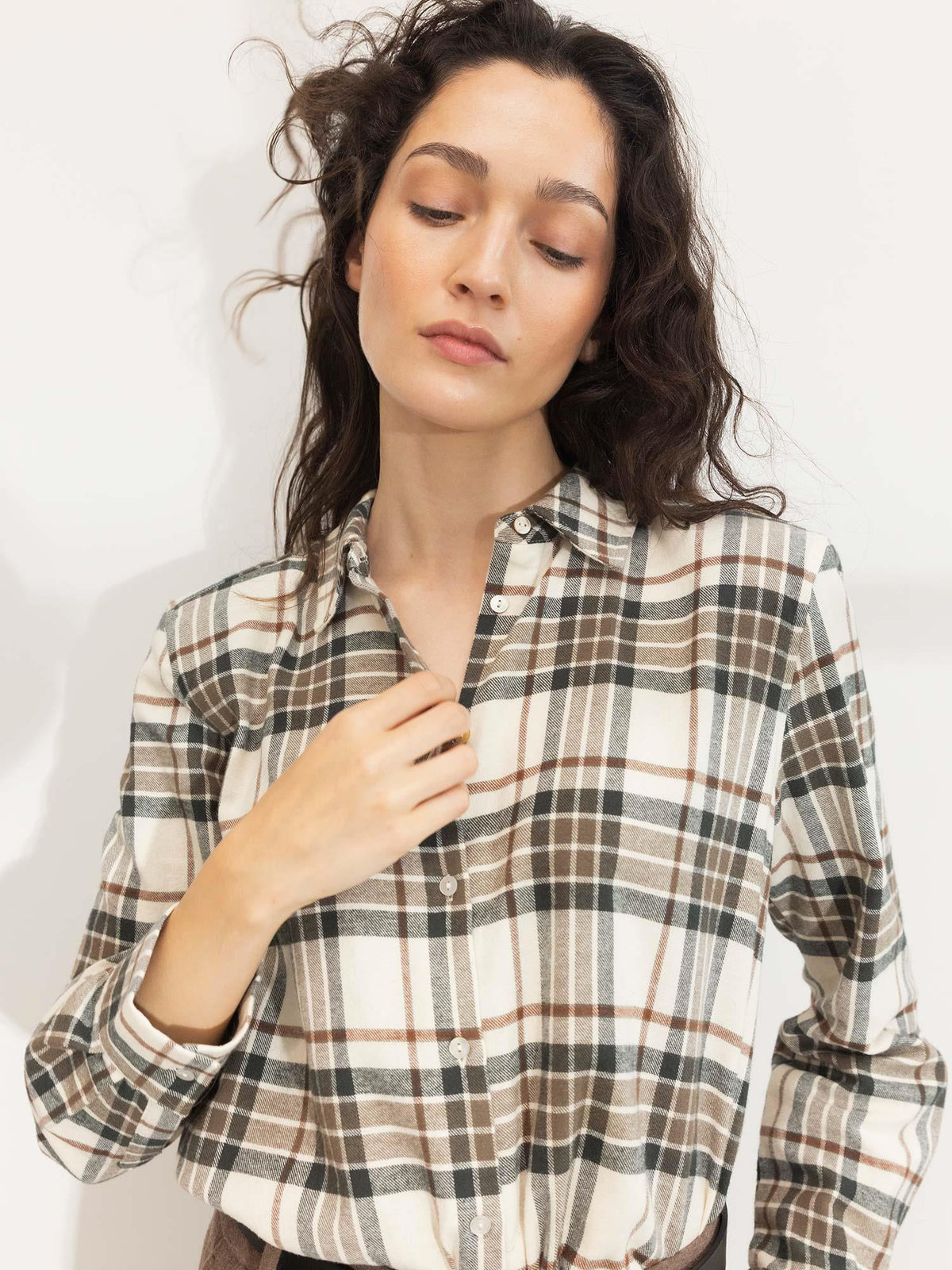 Joan Flannel Shirt - Green Check