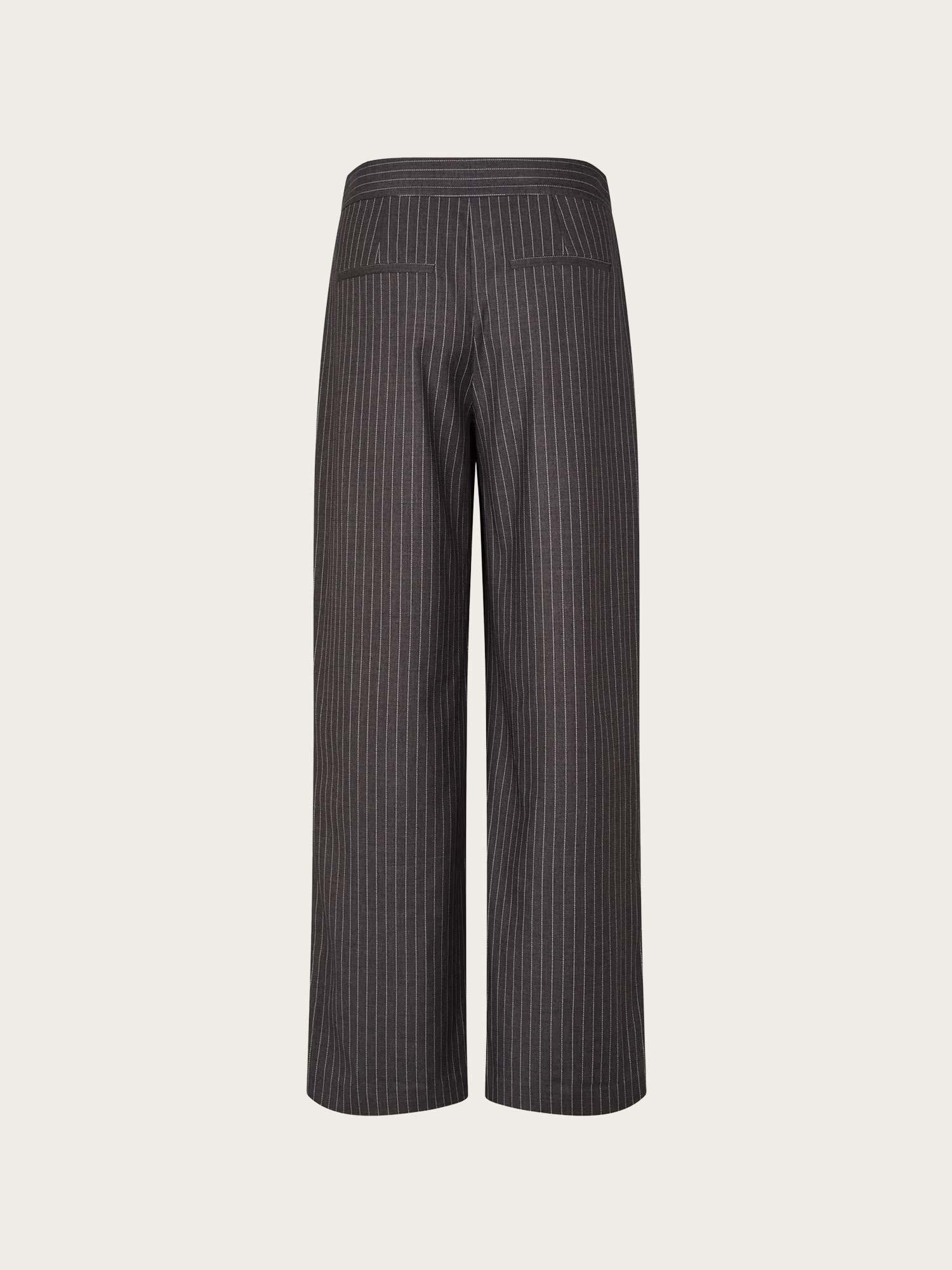 Enwilla Pants - Grey/White Pinstriped