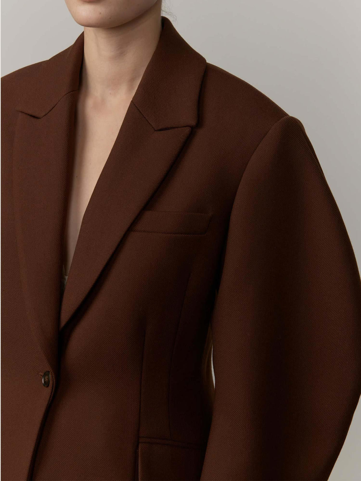 Alex Fitted Blazer - Java Brown
