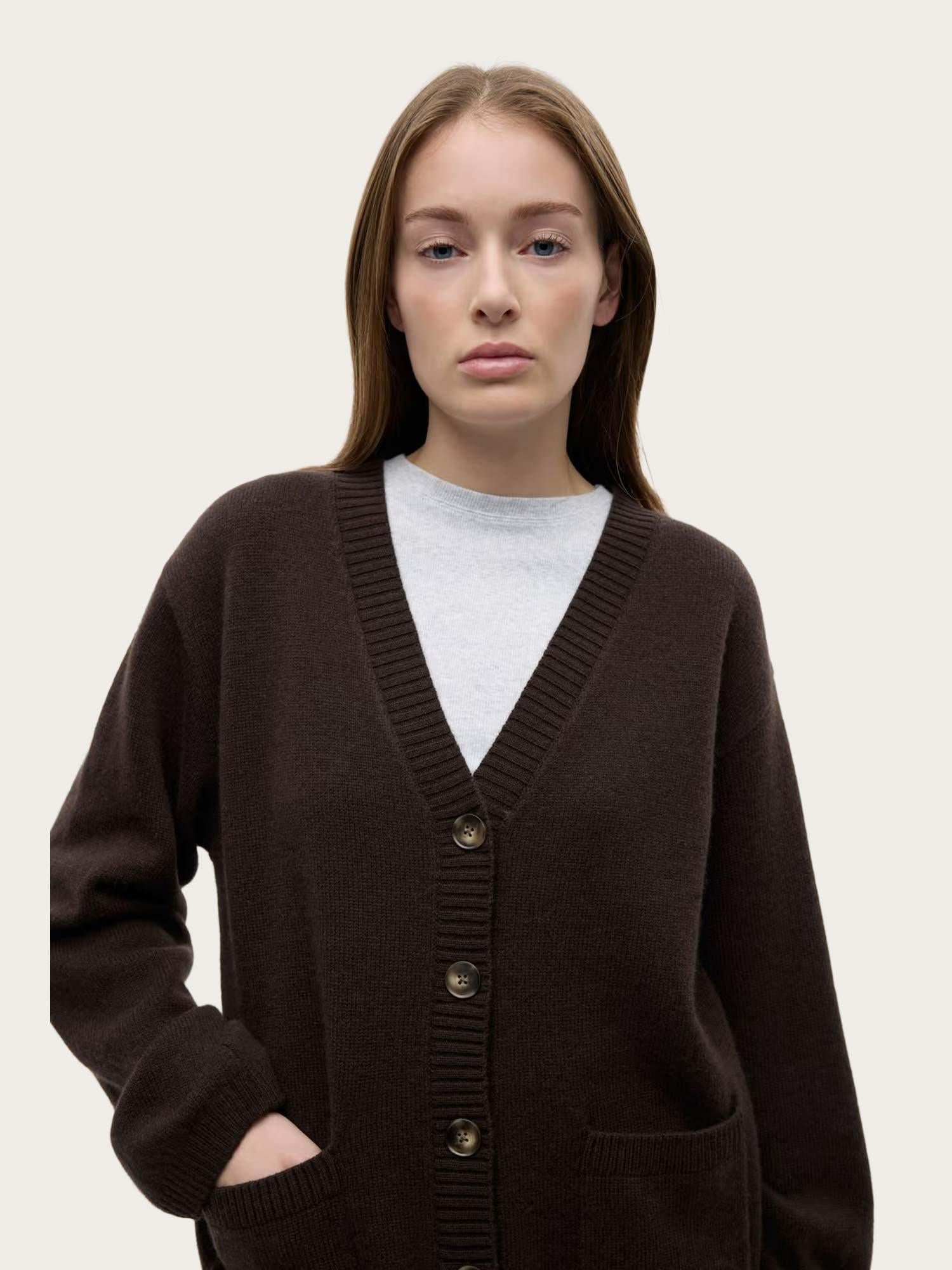 Enelise ls Cardigan - Chocolate Torte
