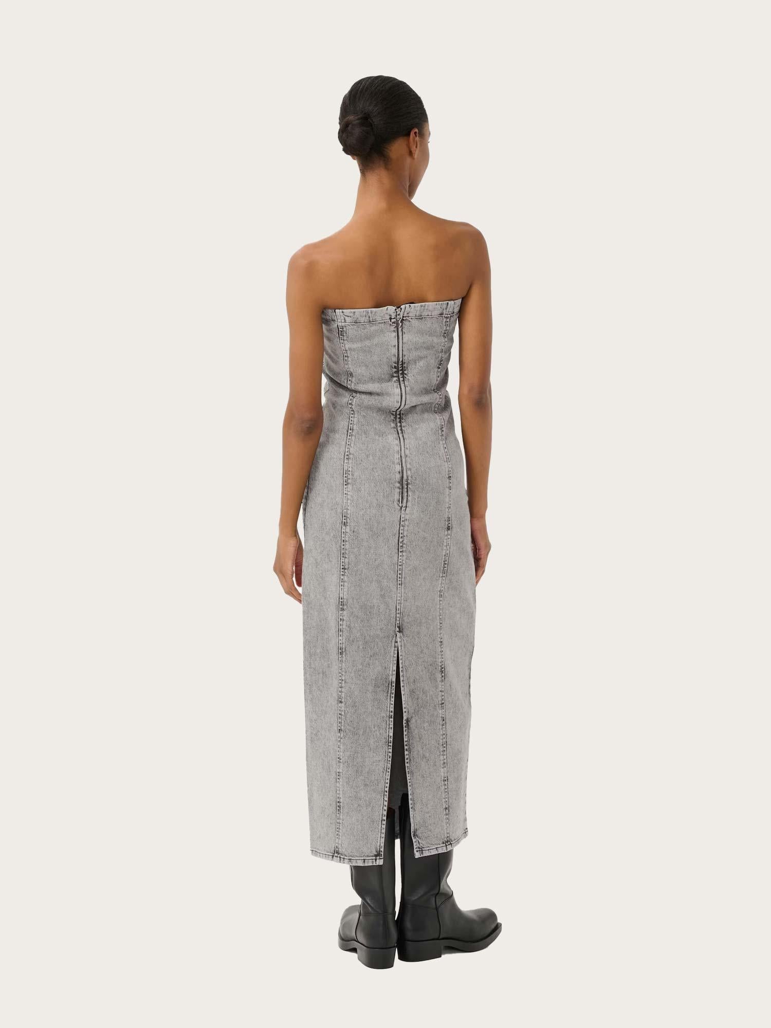 Zauma ss Long Dress - Vintage Grey Wash