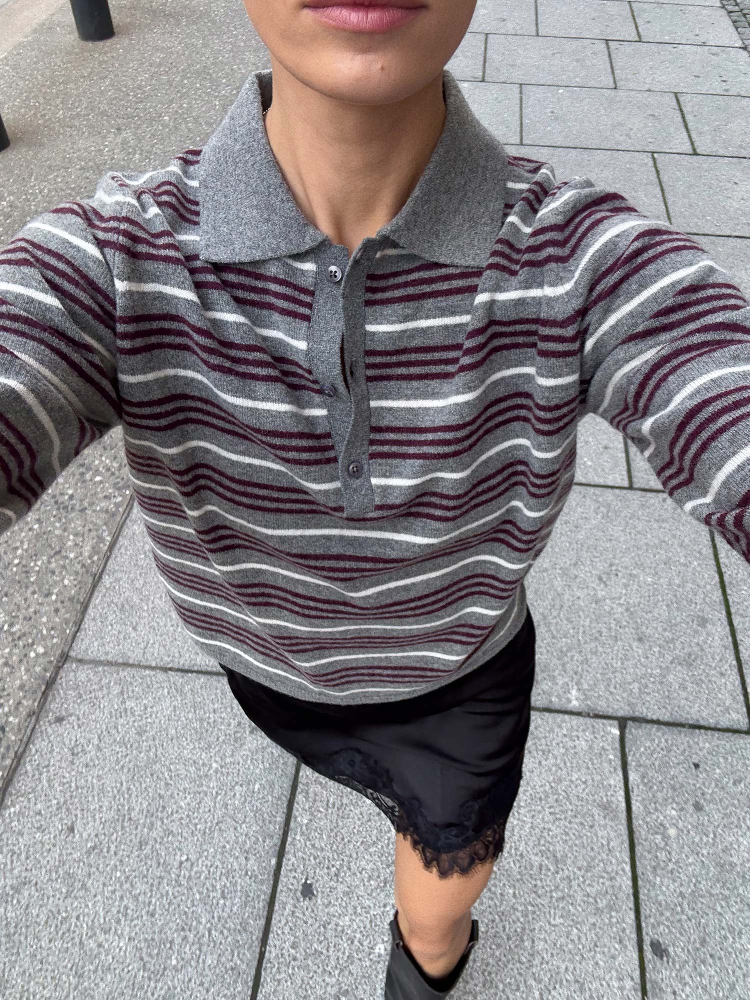 Cassie Stripe - Grey Multi