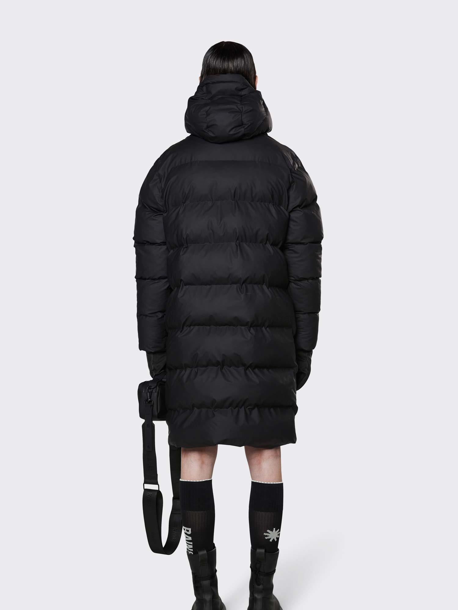 Long Puffer Jacket - Black