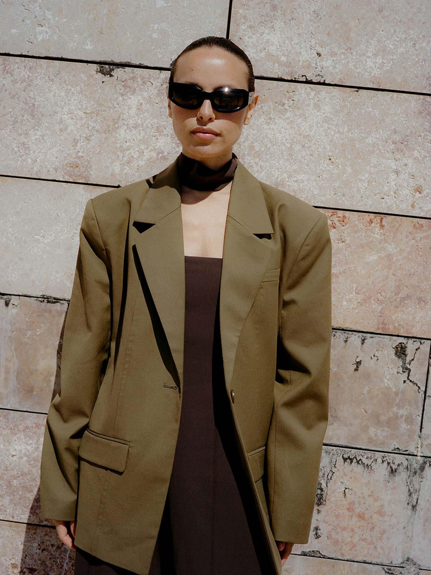 Olivia Blazer - Military Olive