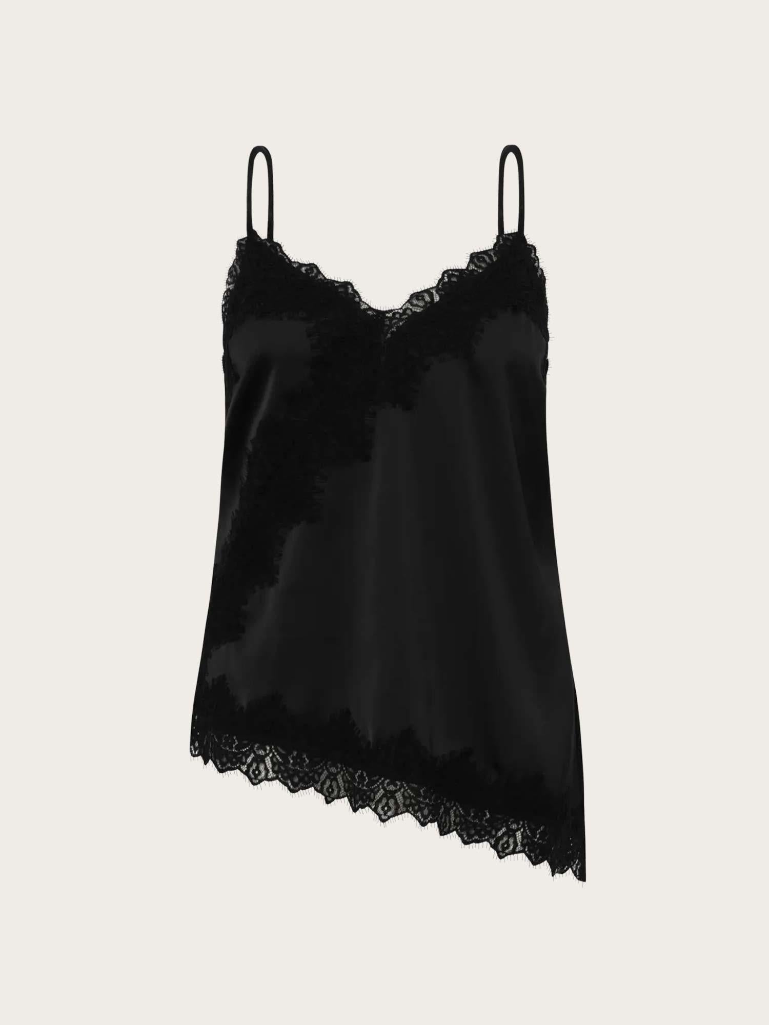 Ennanna Singlet Top - Black