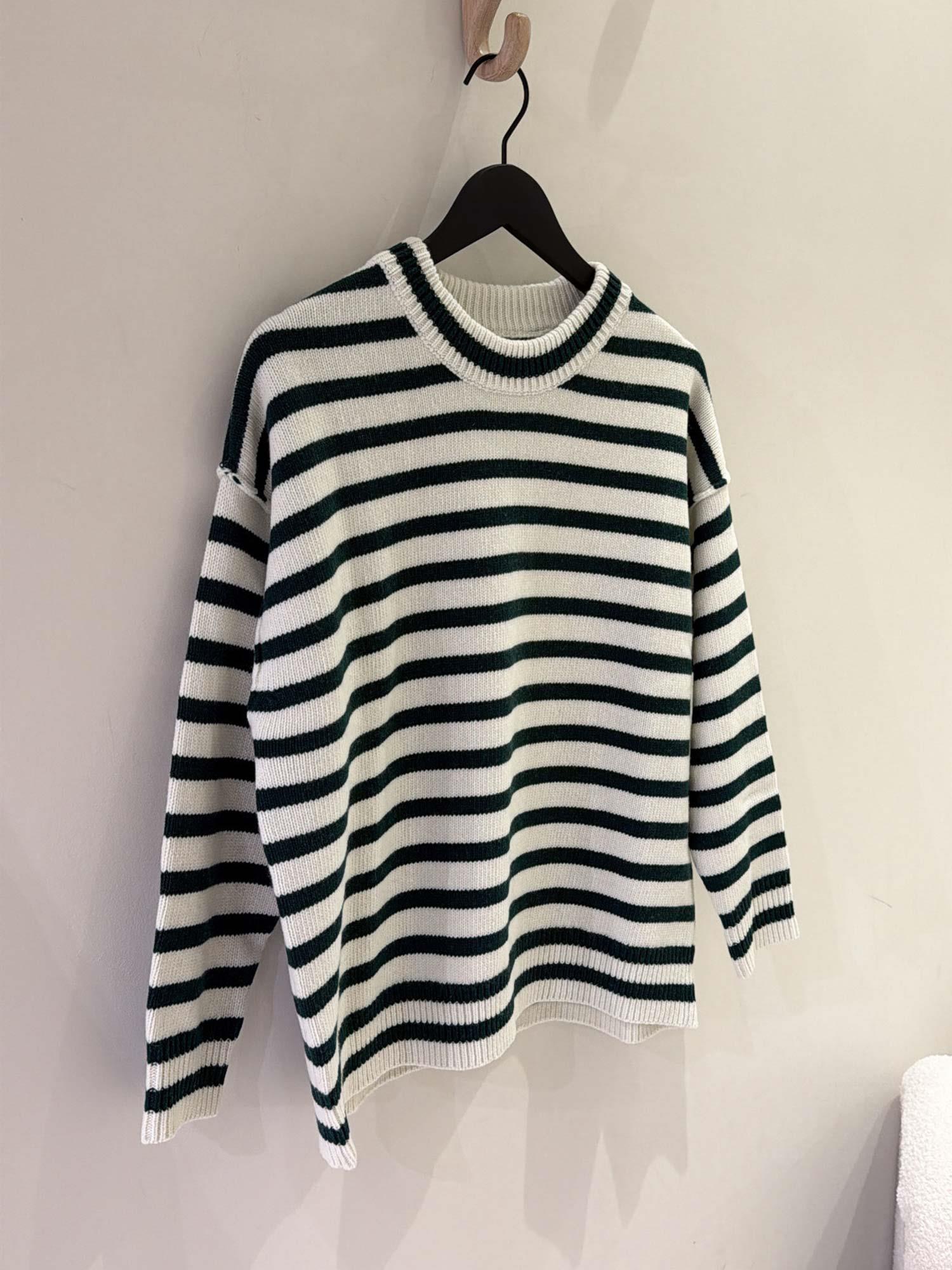 Kayne Stripe - Offwhite/Ivy Green