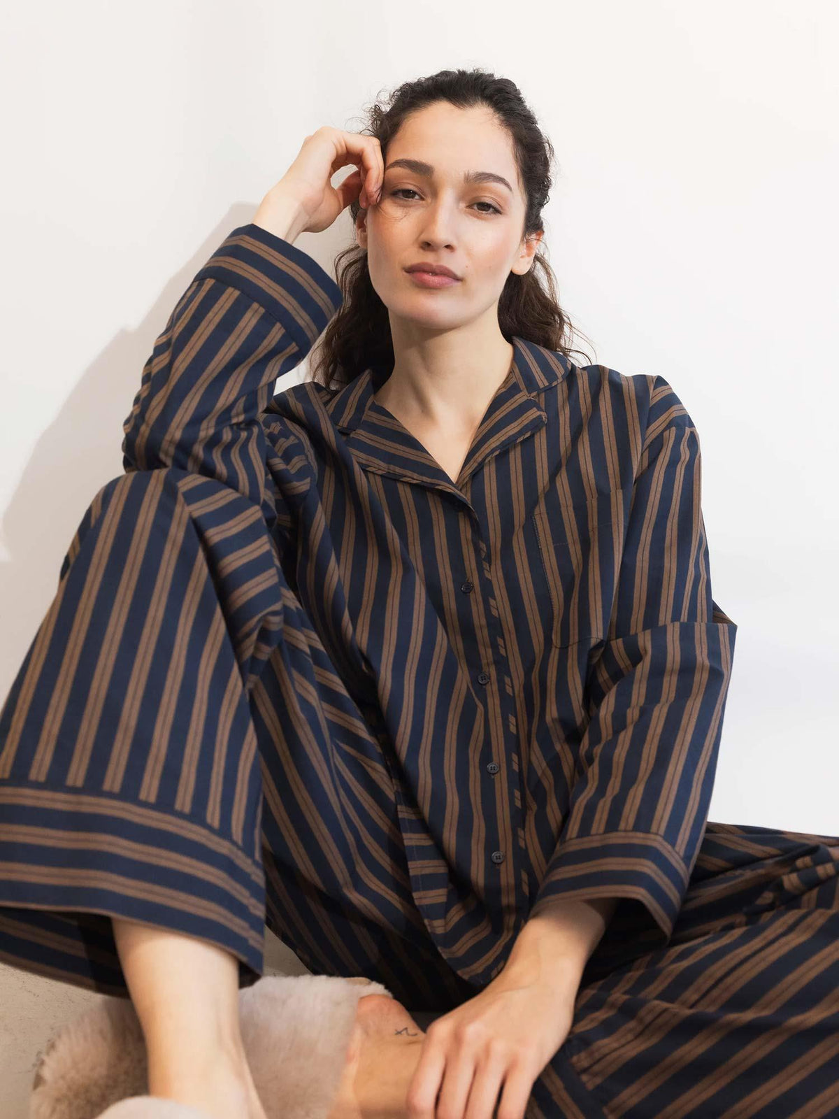 Soire Pyjamas Set - Navy Stripe
