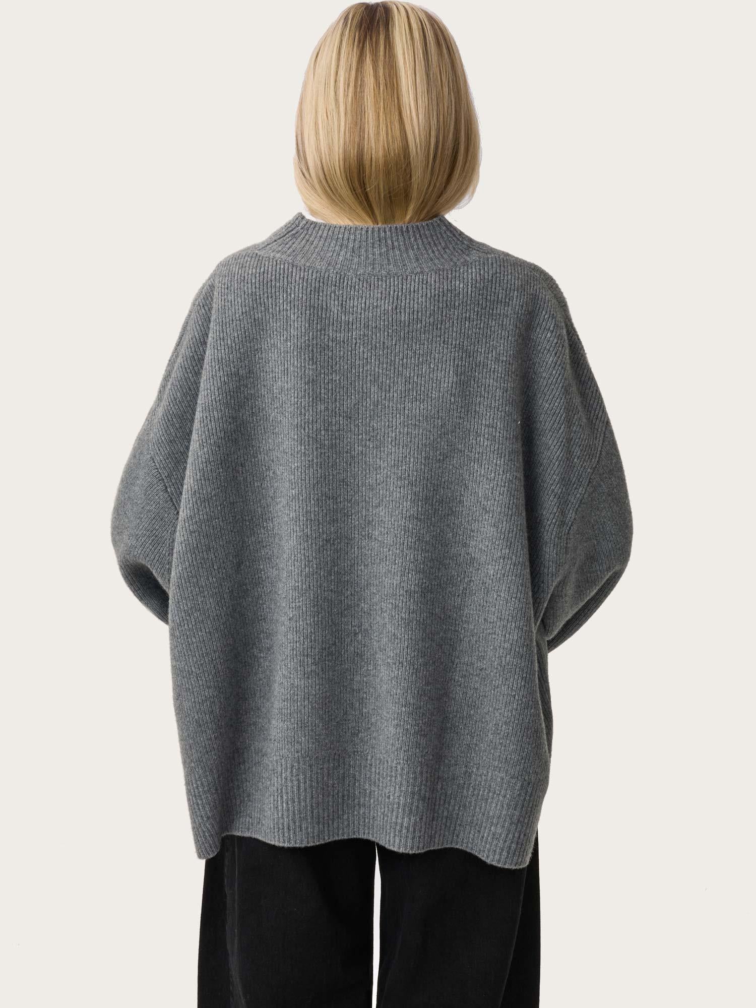 Frame Oversized Sweater - Gray Camo