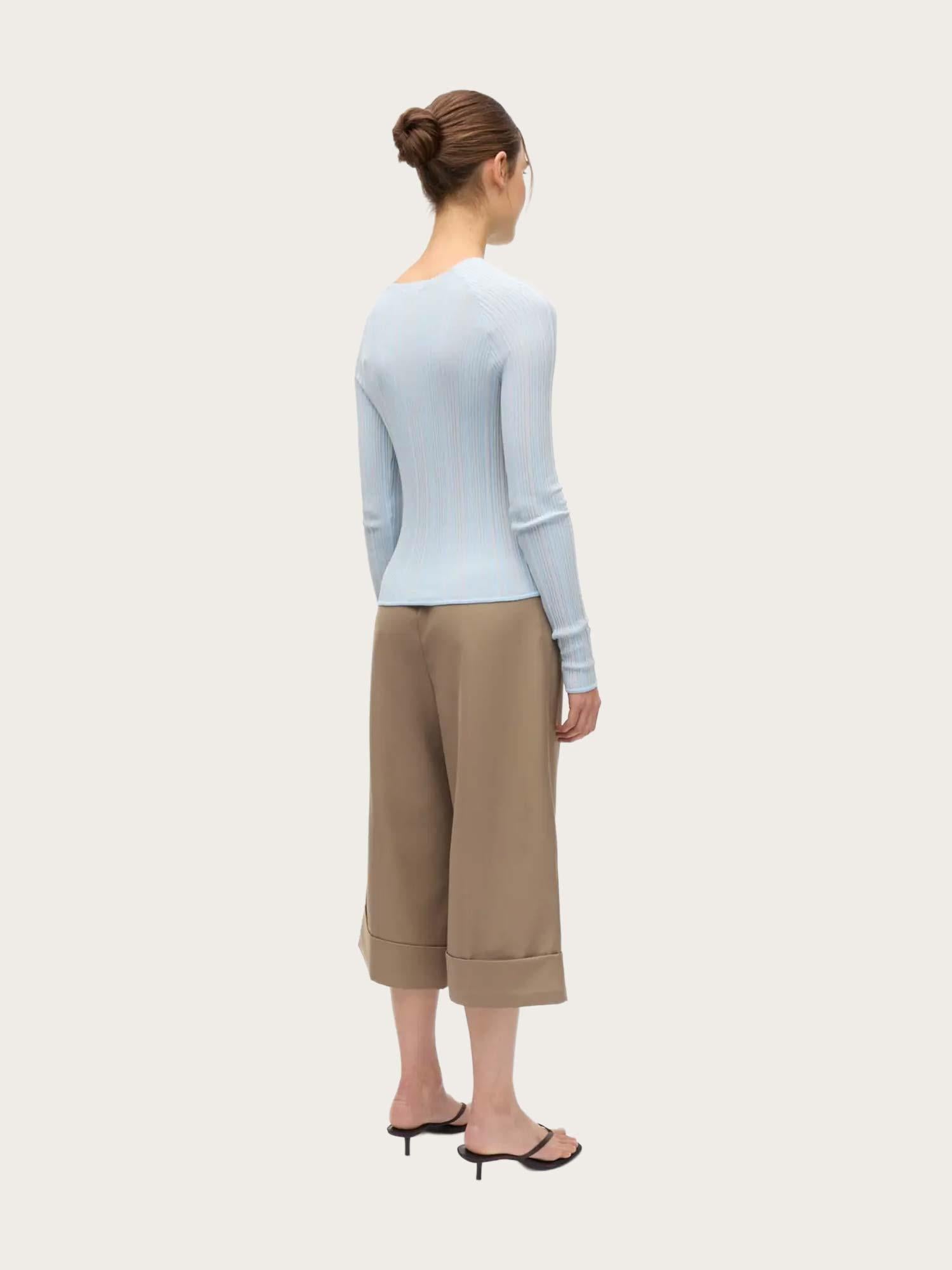 Enlany LS Knit - Faded Denim Grey