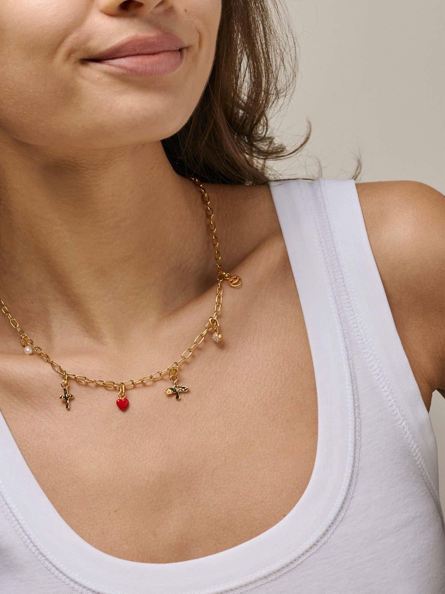 Necklace Medium Charm - Gold