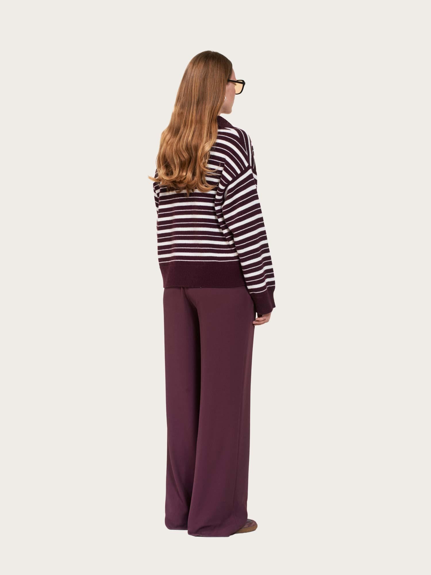 Zely Stripe - Dk Burgundy/Offwhite