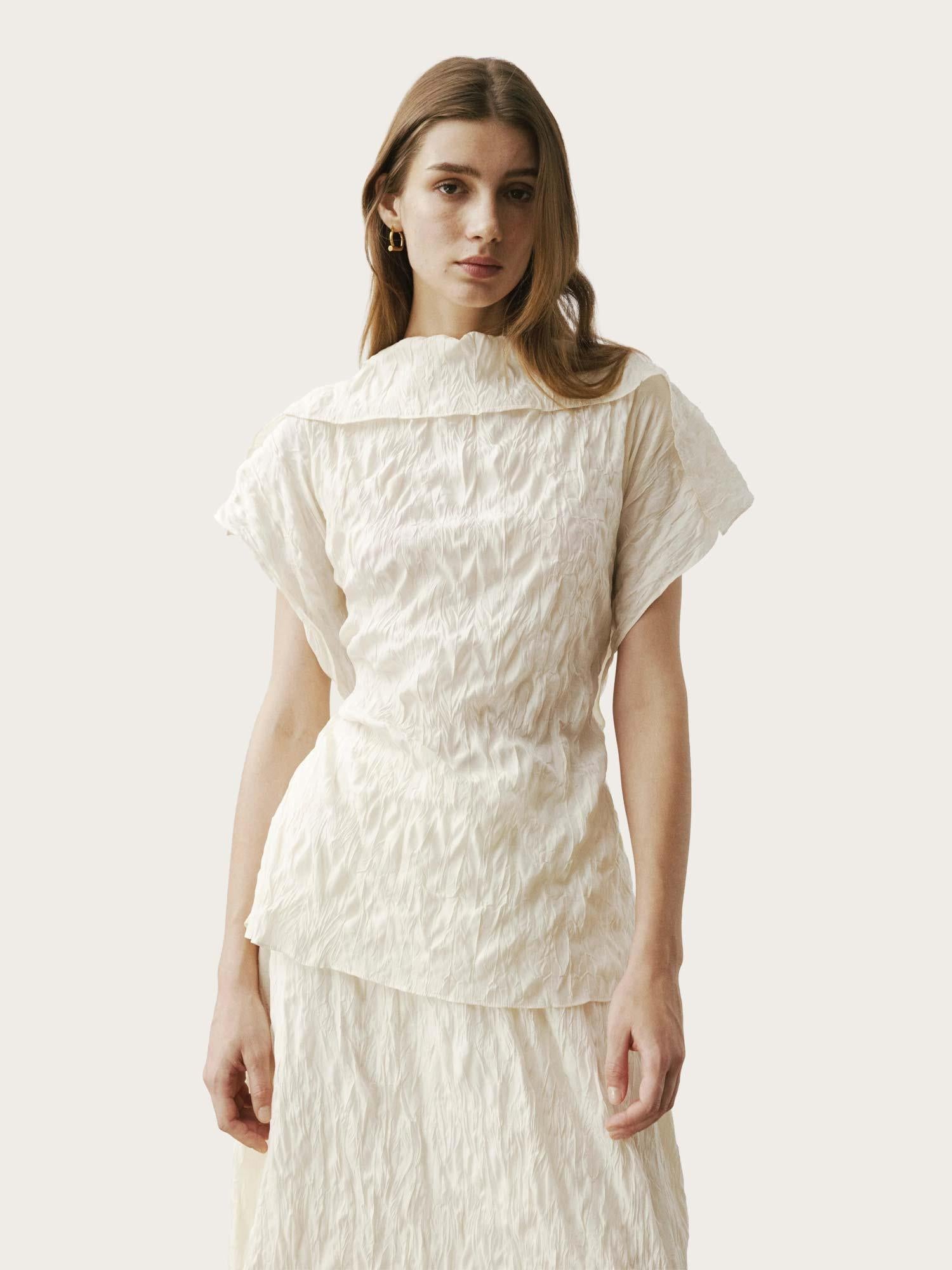 Amit Flap Top - Ivory