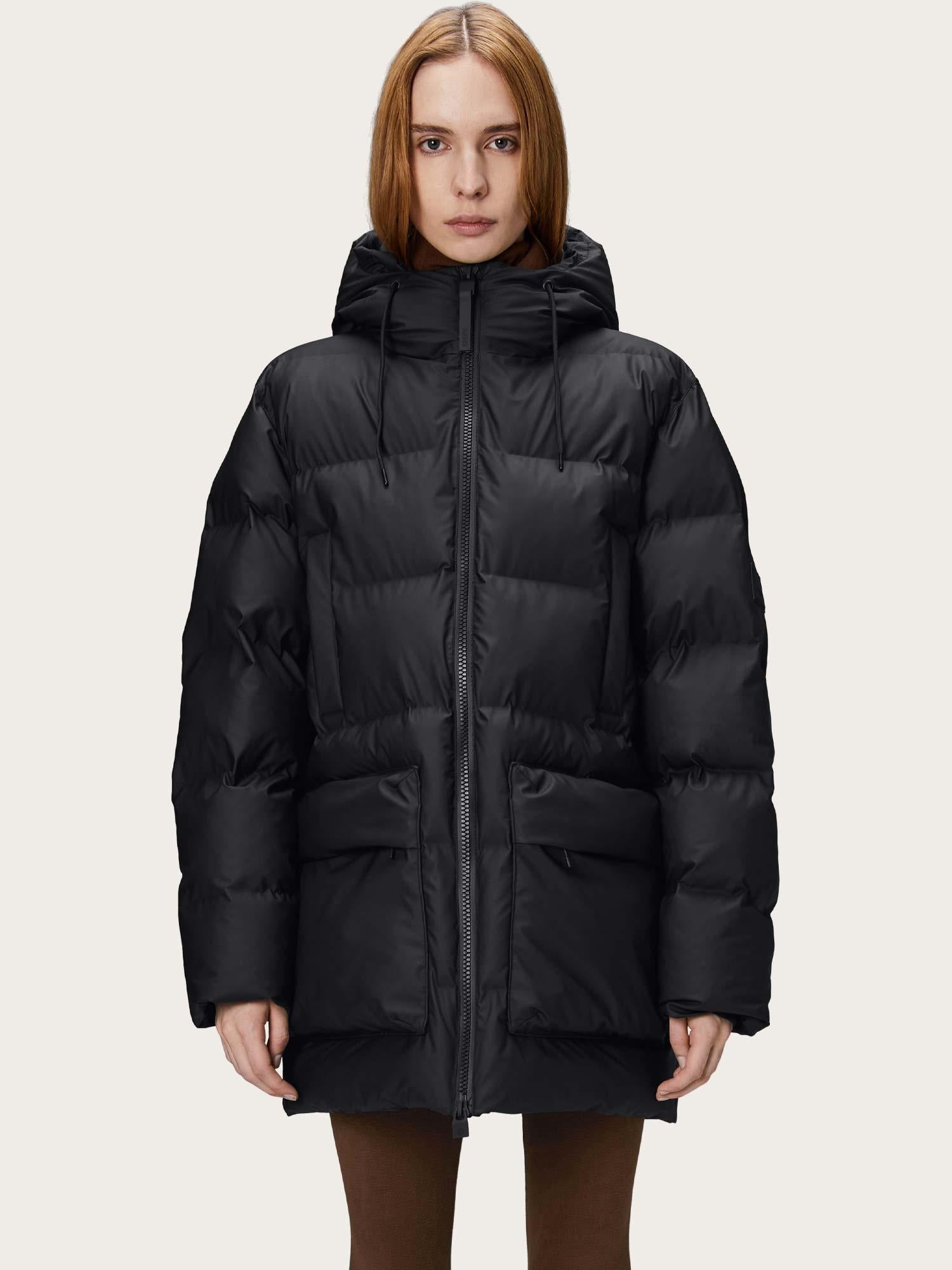 Alta Long Puffer Cargo Jacket W3T4 - Black