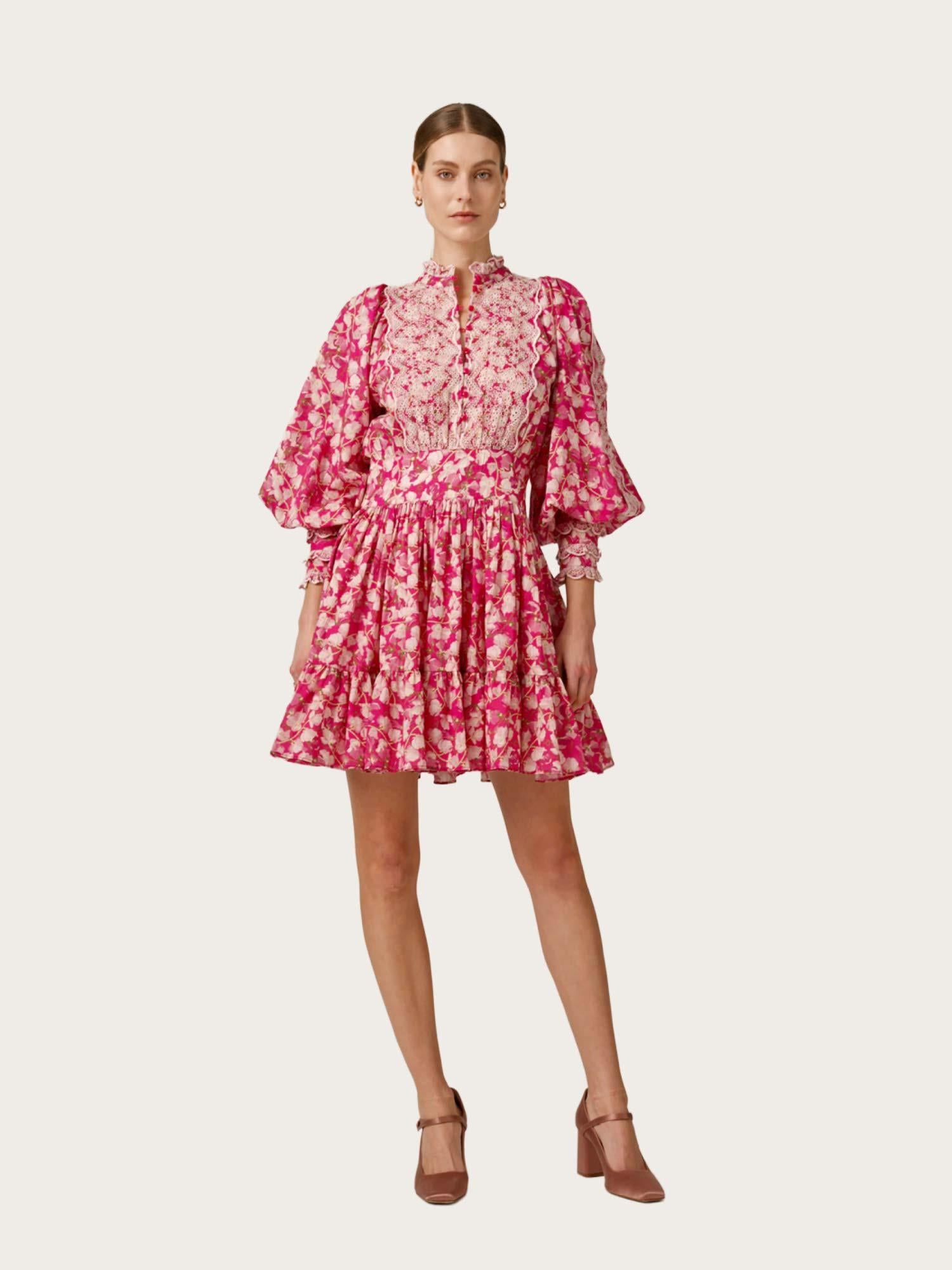 Cotton Slub Mini Dress - Poppy Meadow