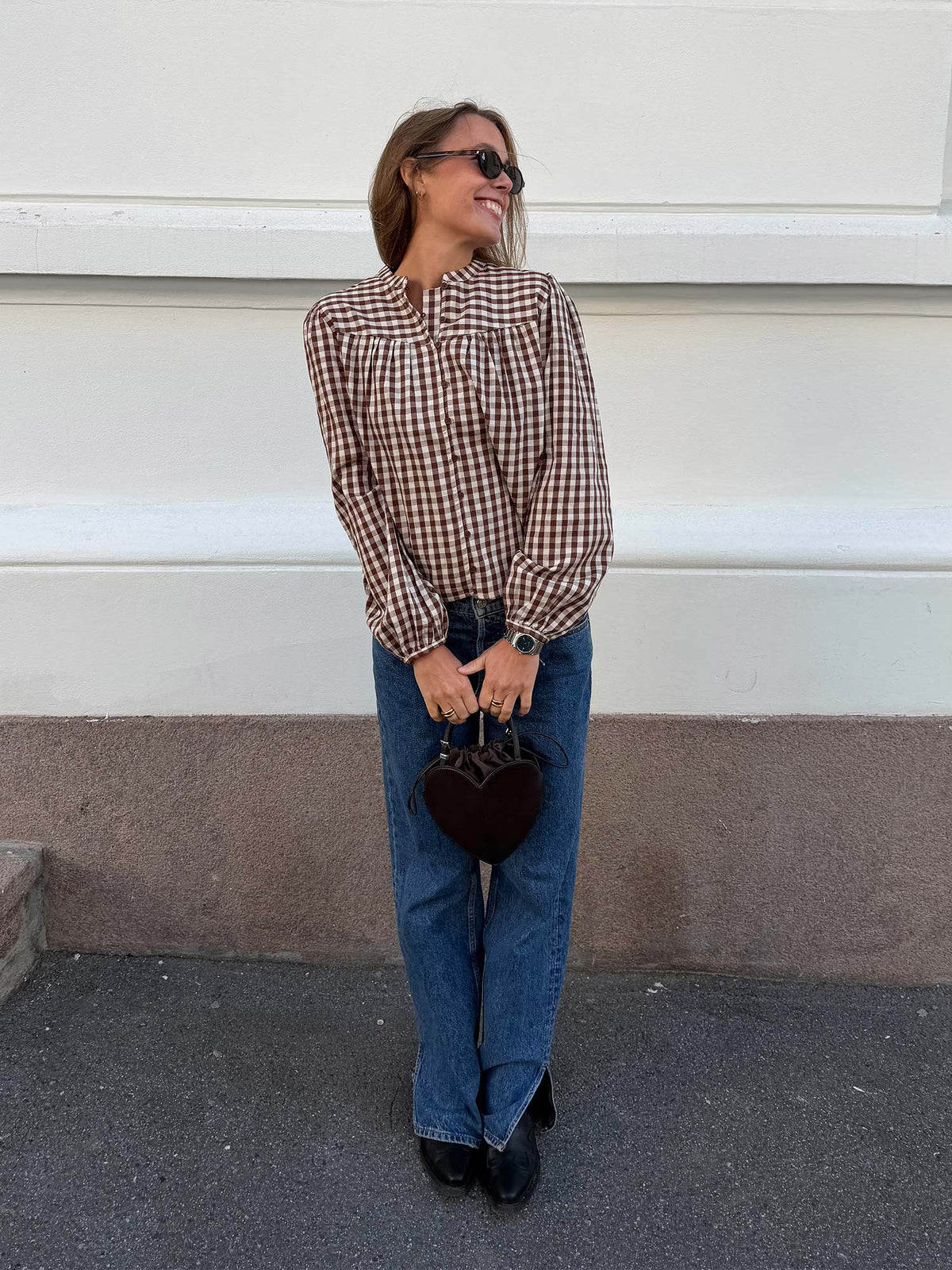 Bellier Blouse - Brown Check