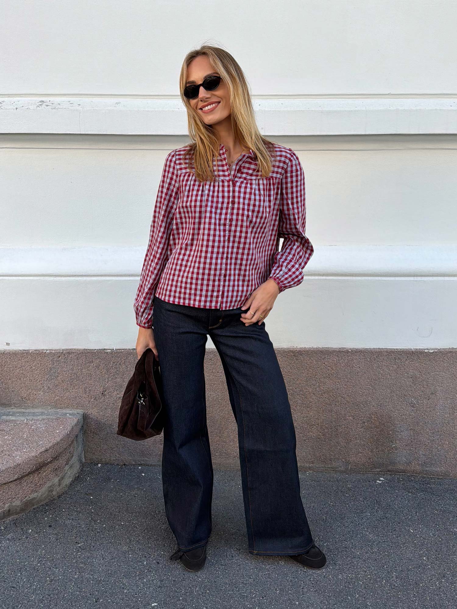 Bellier Blouse - Red Check