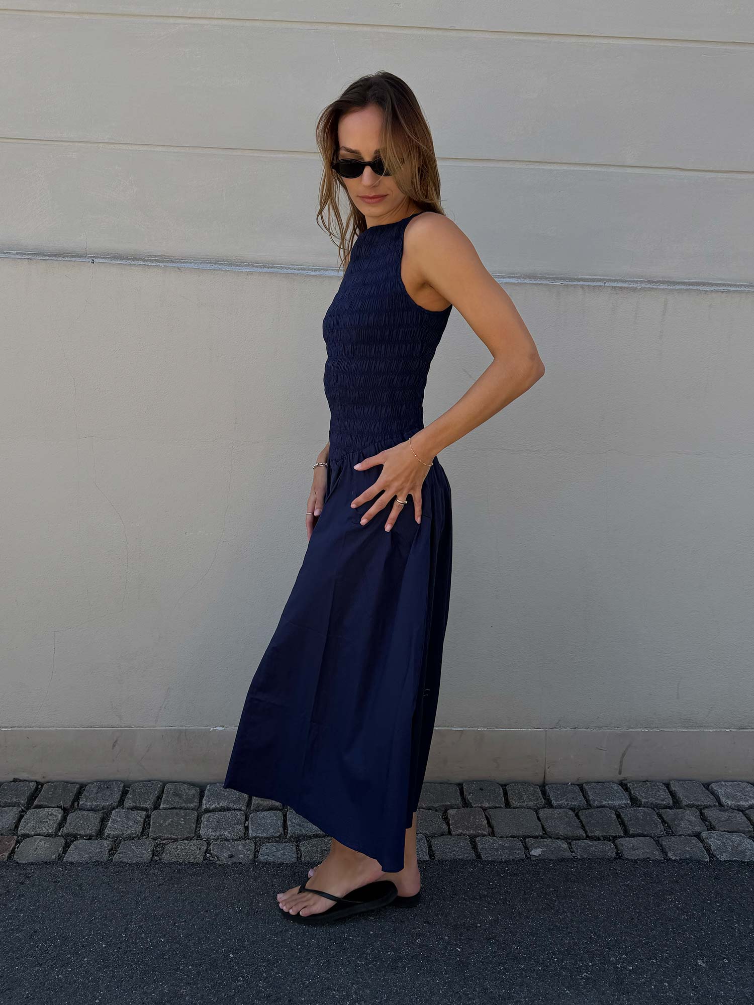 Luce Midi Dress - Vintage Navy