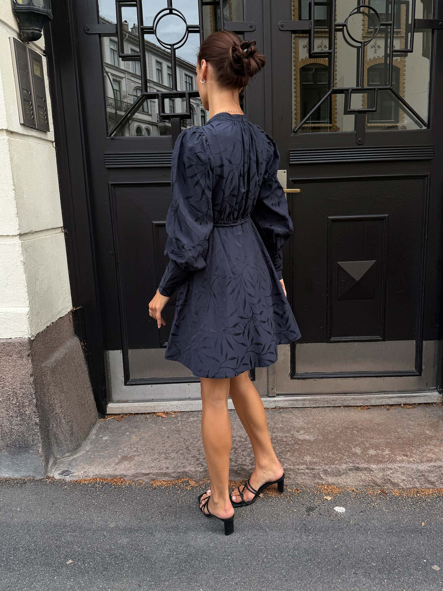 Jacquard Mini Dress - Anthracite