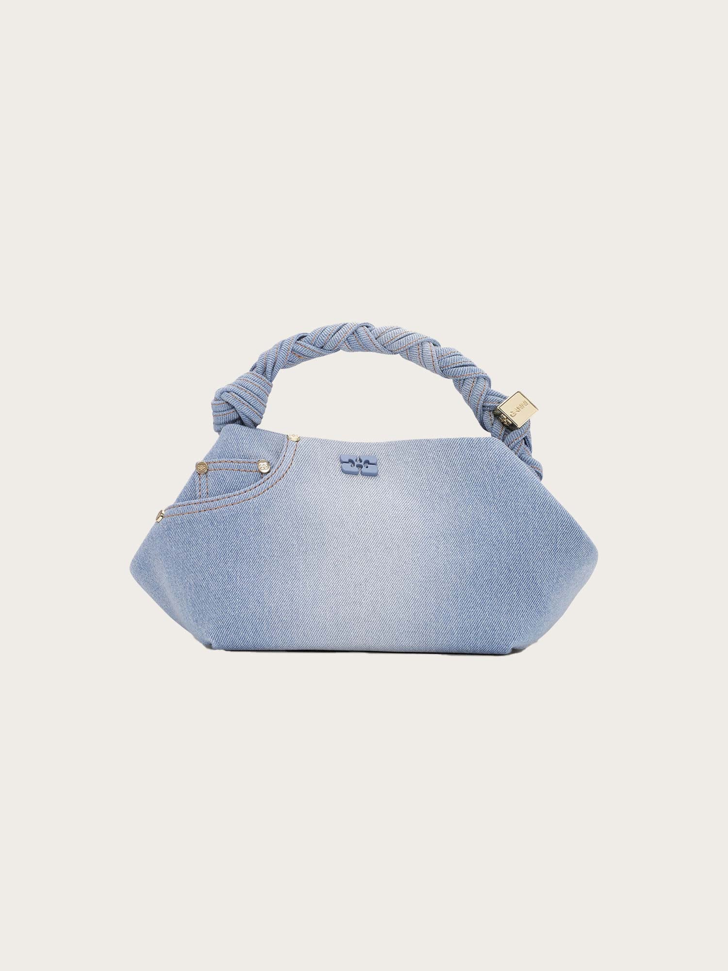 Ganni Bou Bag Small Washed Denim - Faded Denim