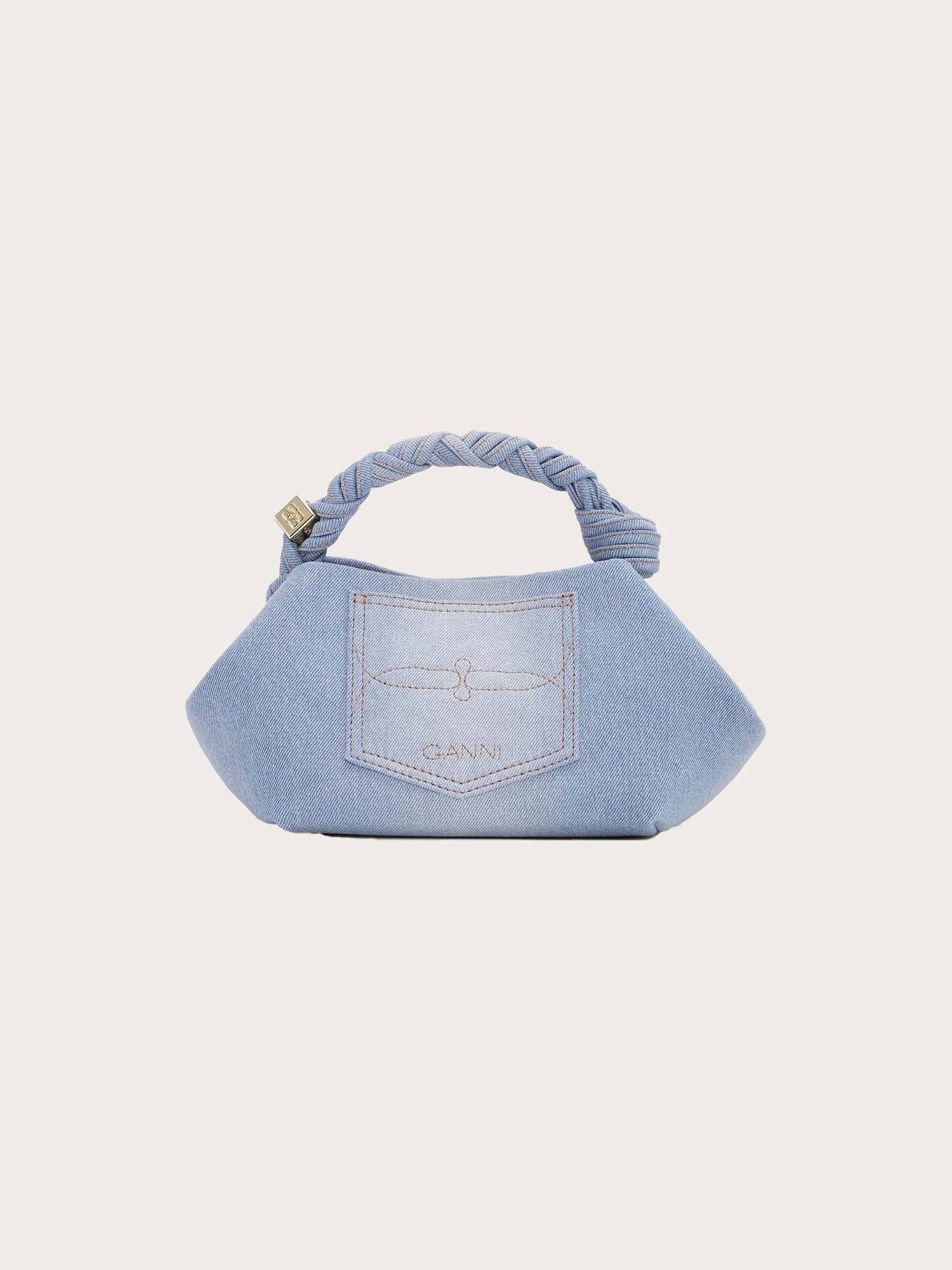 Ganni Bou Bag Small Washed Denim - Faded Denim