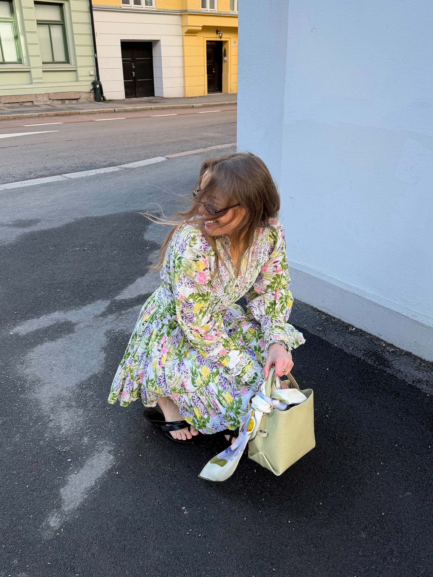 Cotton Slub Mini Dress - Summer Lilacs