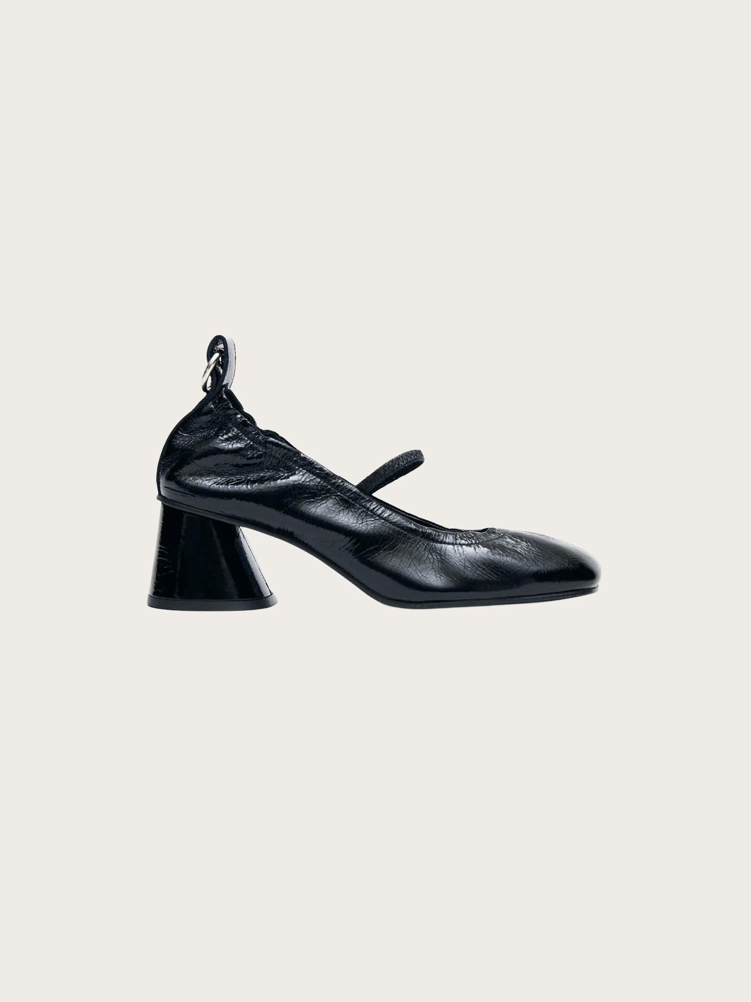 Rhiane Patent Black Leather Pumps