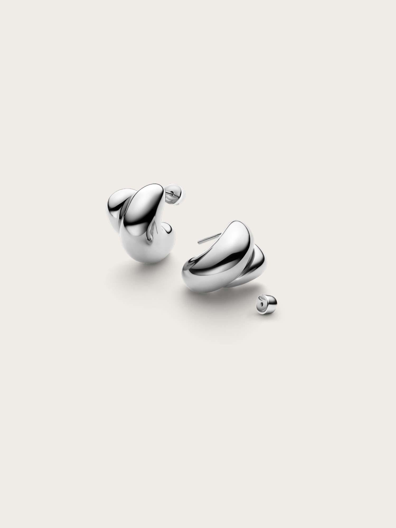 Tryvann Trail Earring Pair - Silver
