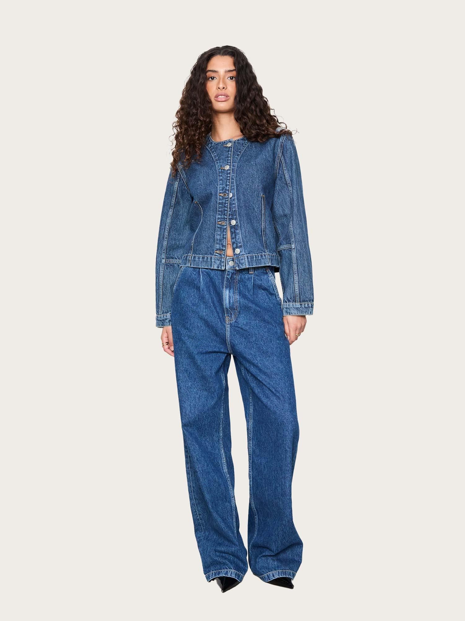 Jules Denim Jacket - Washed Dark Blue