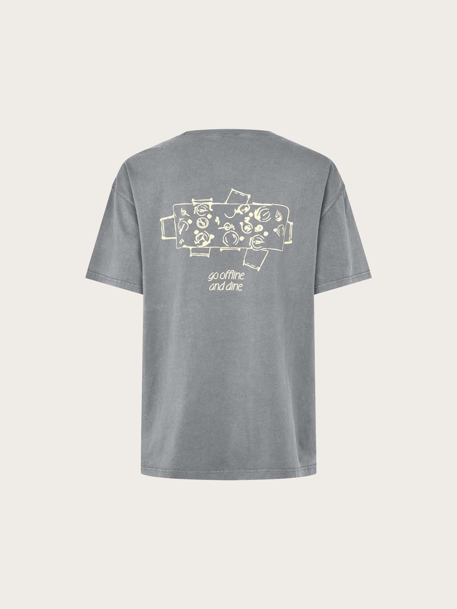 Enkulla SS Tee Print Wash - Washed Dine