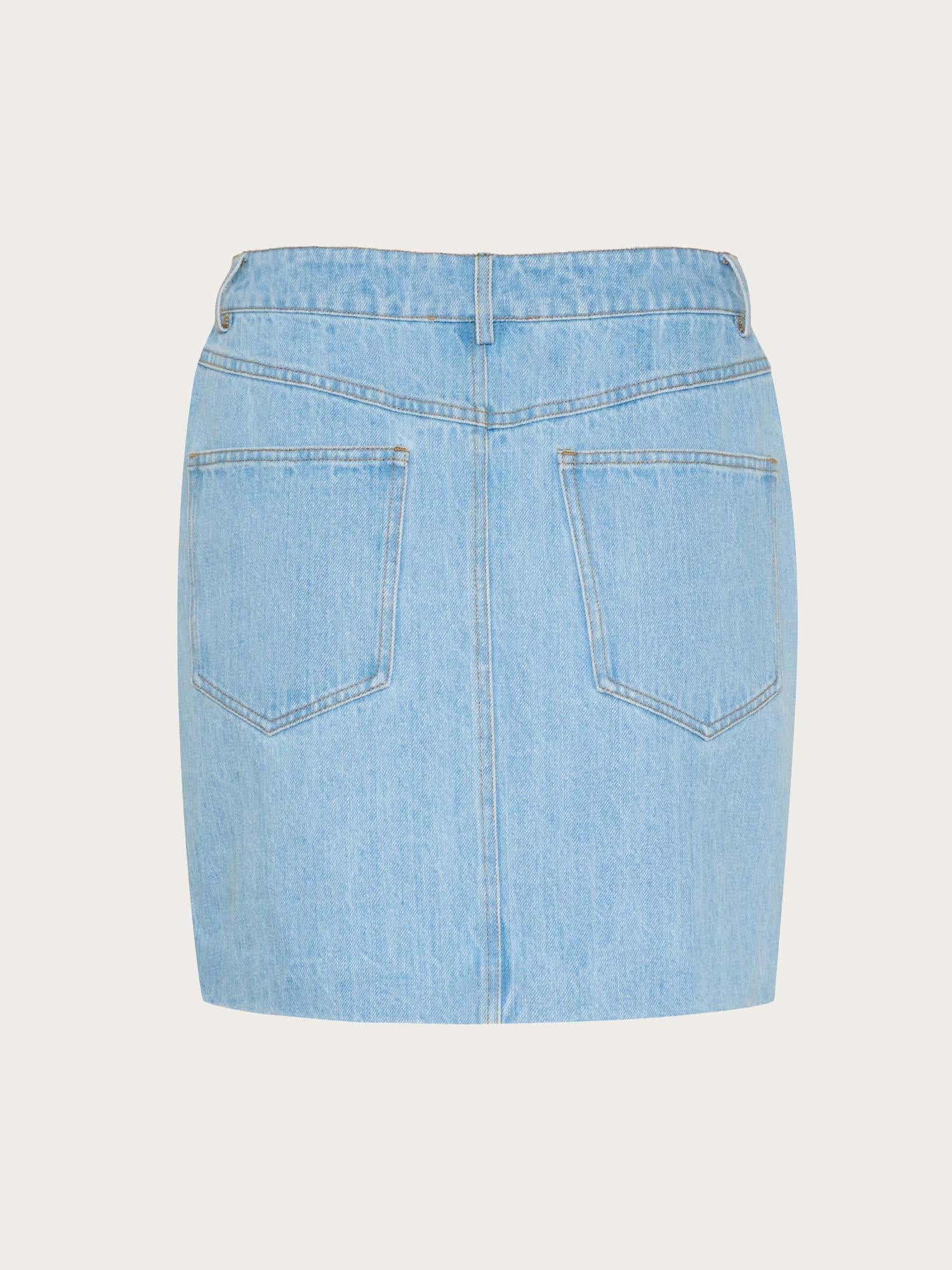 Vella Short Skirt - Light Blue Washed