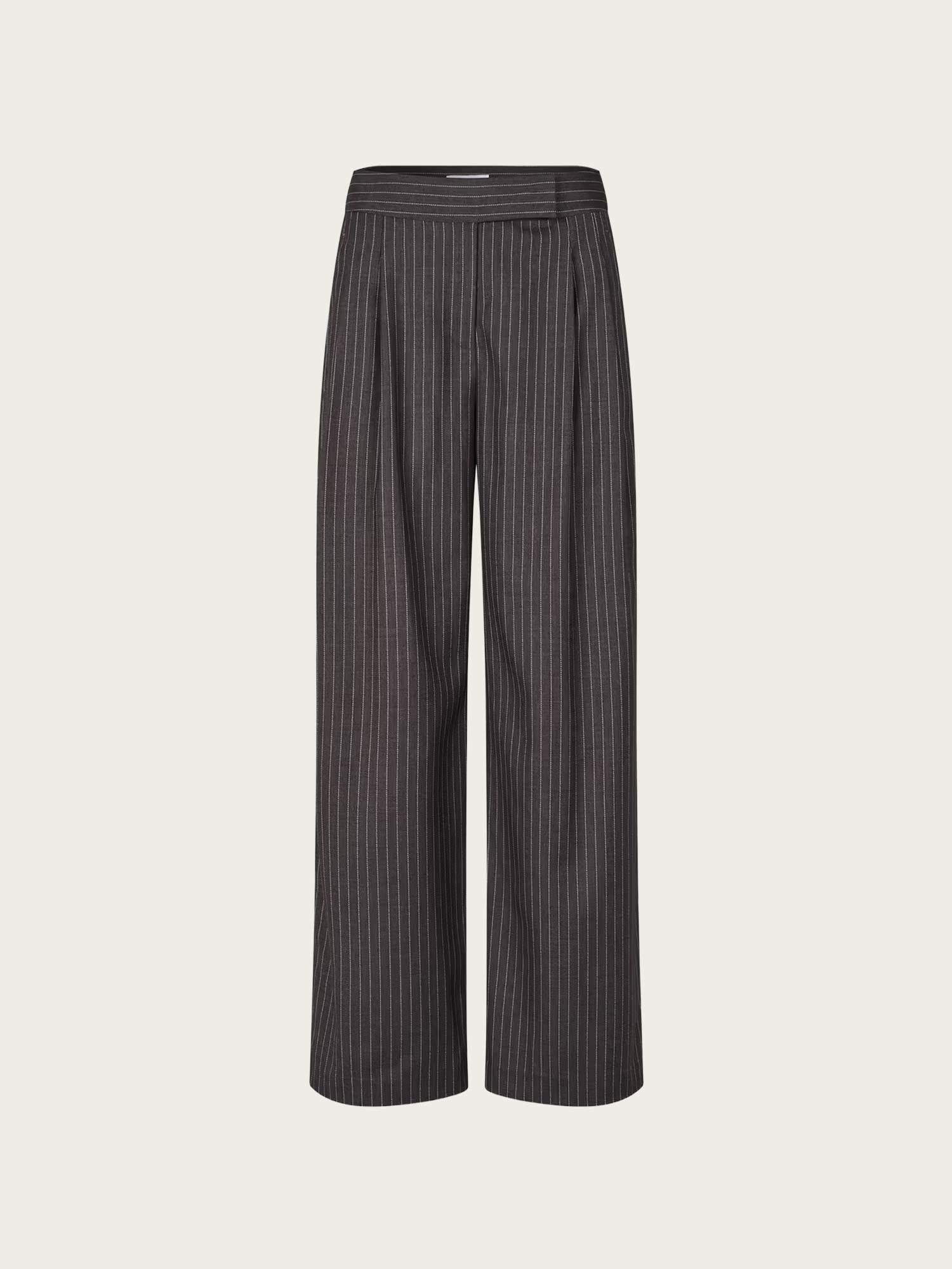 Enwilla Pants - Grey/White Pinstriped