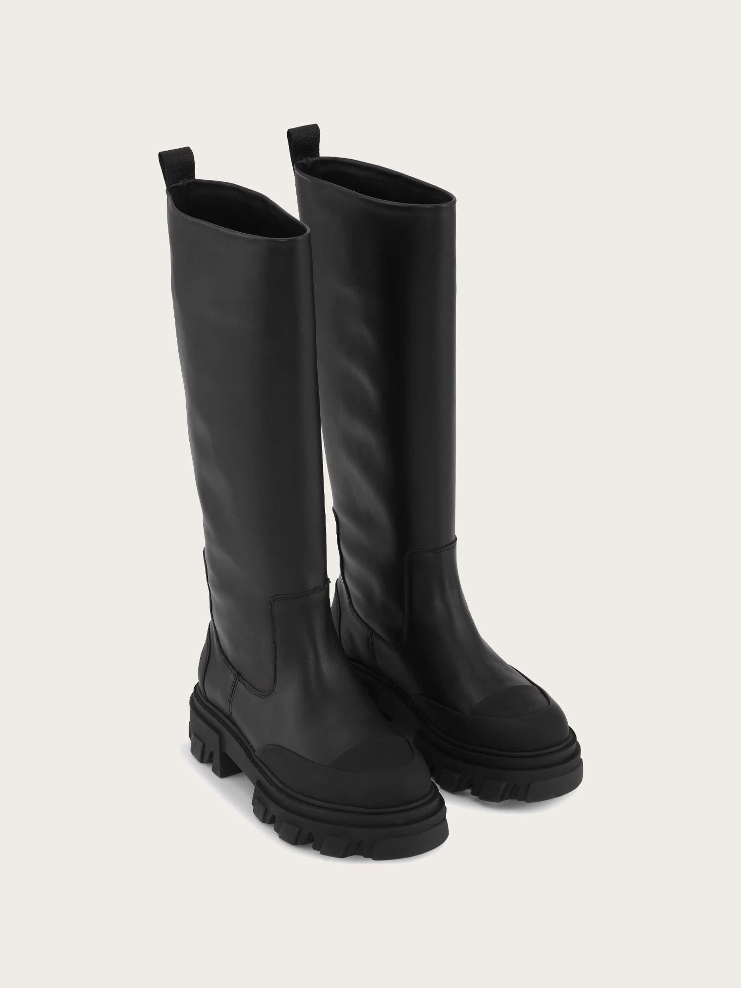 S1872 Cleated High Tubular Boots - Black