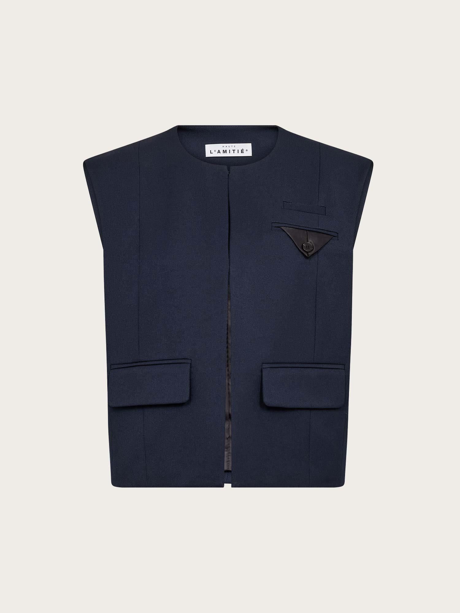 Premiere Box Waistcoat - Navy